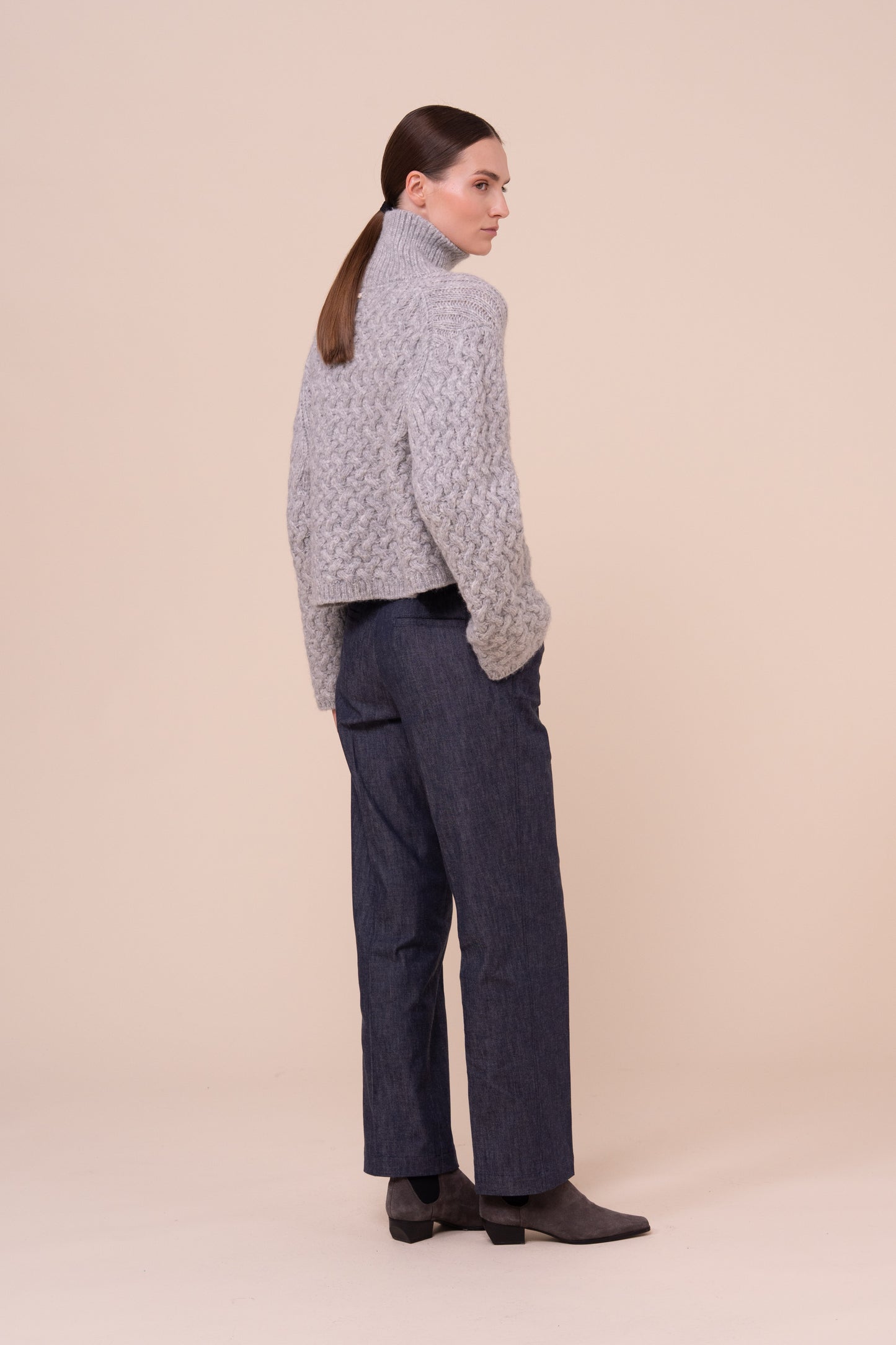 Cruz Lima Alpaca Wool Turtleneck - LIGHTGRAY