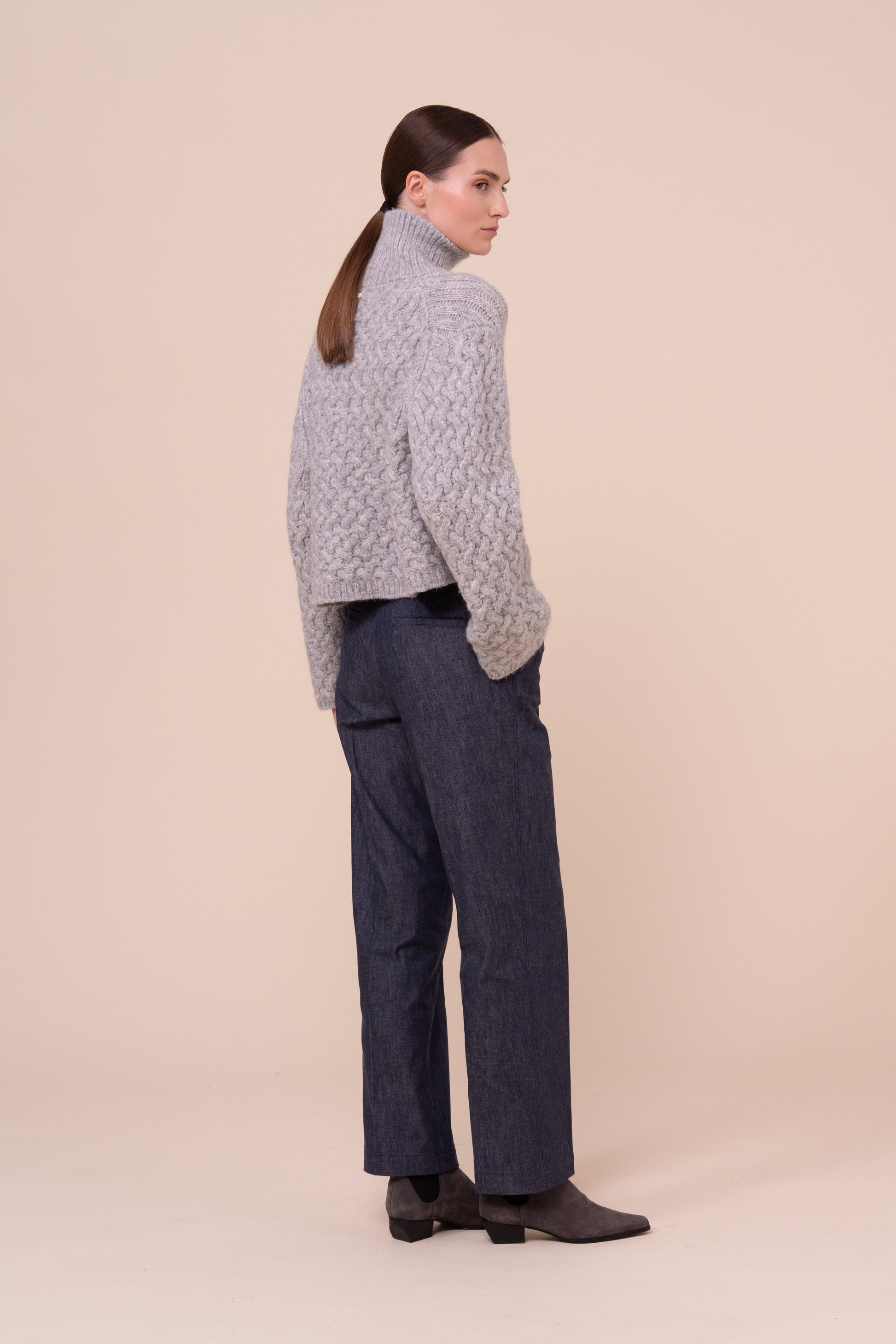 Cruz Lima Alpaca Wool Turtleneck - LIGHTGRAY