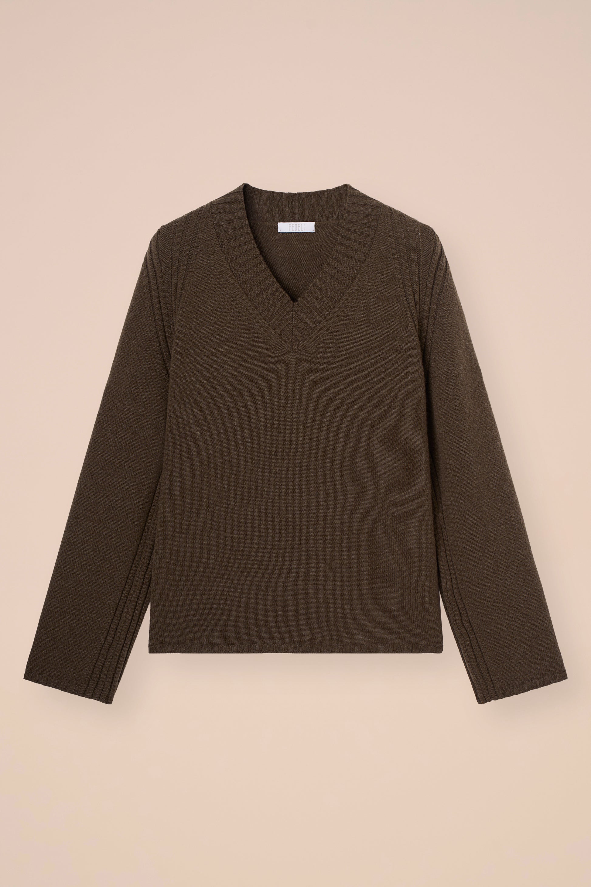 Adalia maglia scollo a V in Cash cashmere - LIGHTDENIM