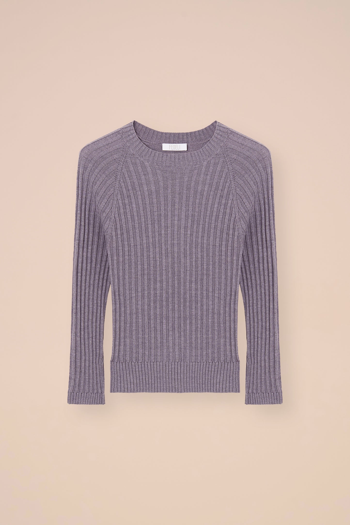 Mila maglia con scollo a barca in Finewool - FLANNEL