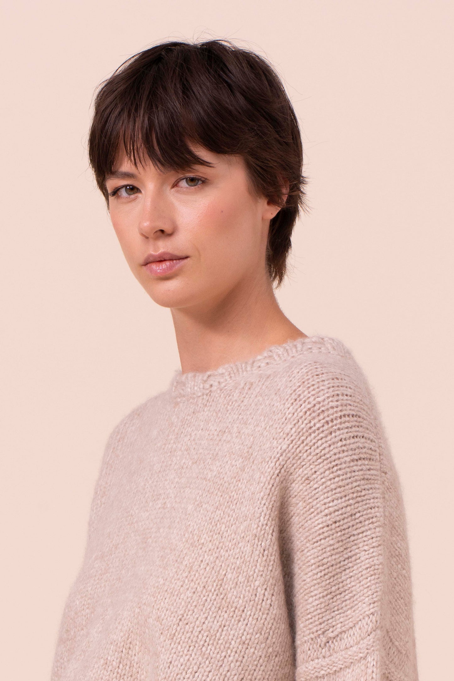 Clem Alpalux Wool Crewneck - LINENMELANGE