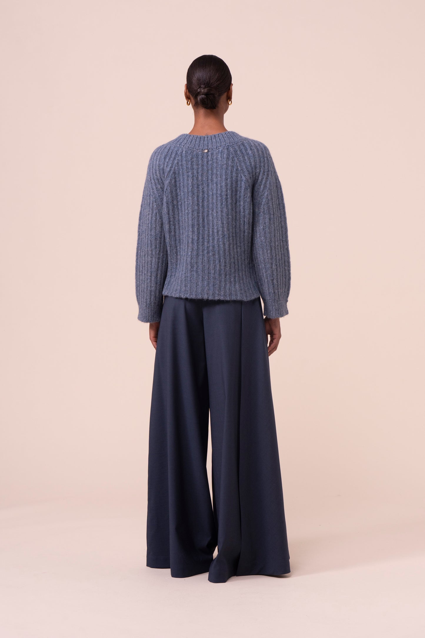Delma maglia girocollo in alpaca e lana - LIGHTDENIM