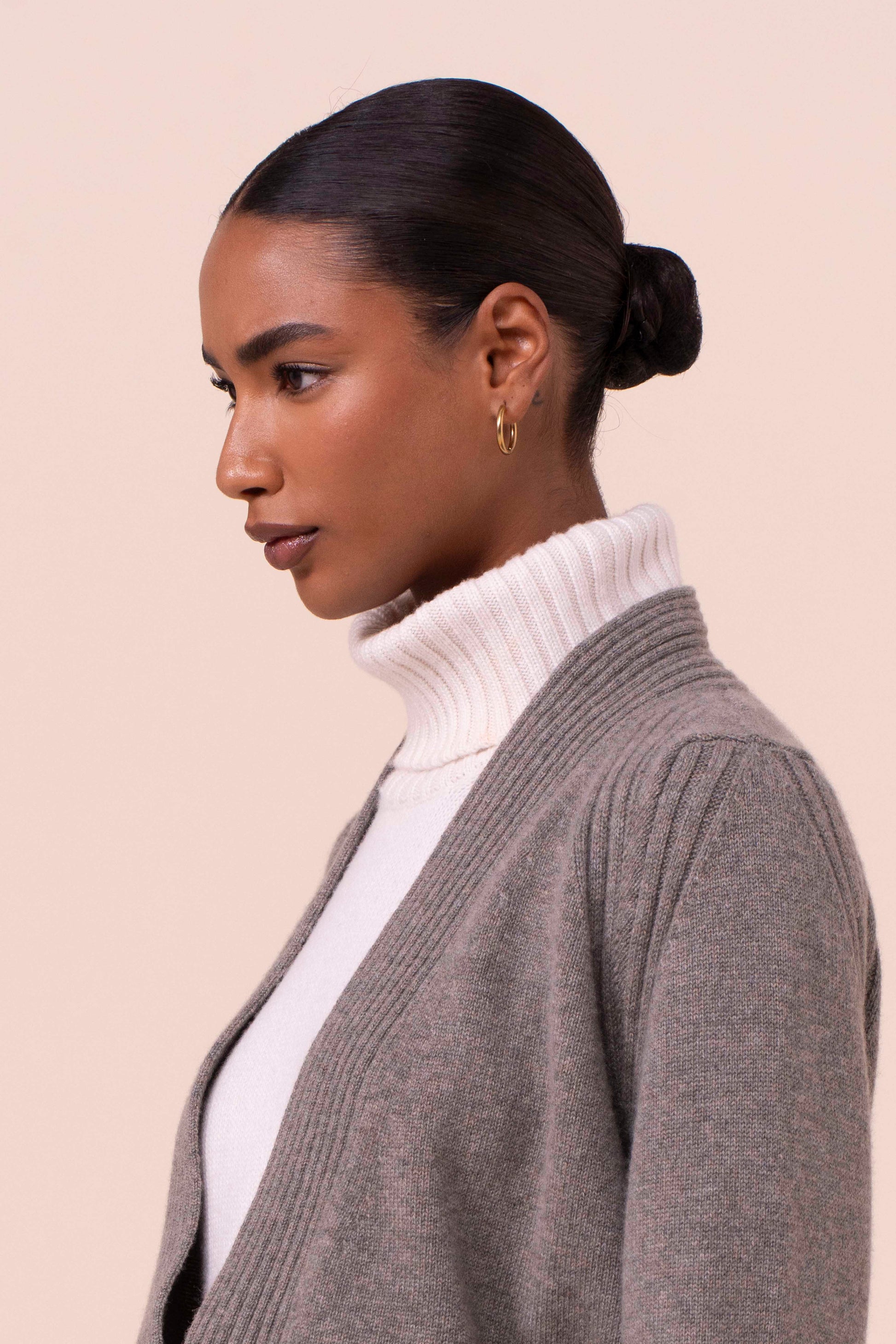 Sole cardigan in Cash cashmere - SAGEGREEN