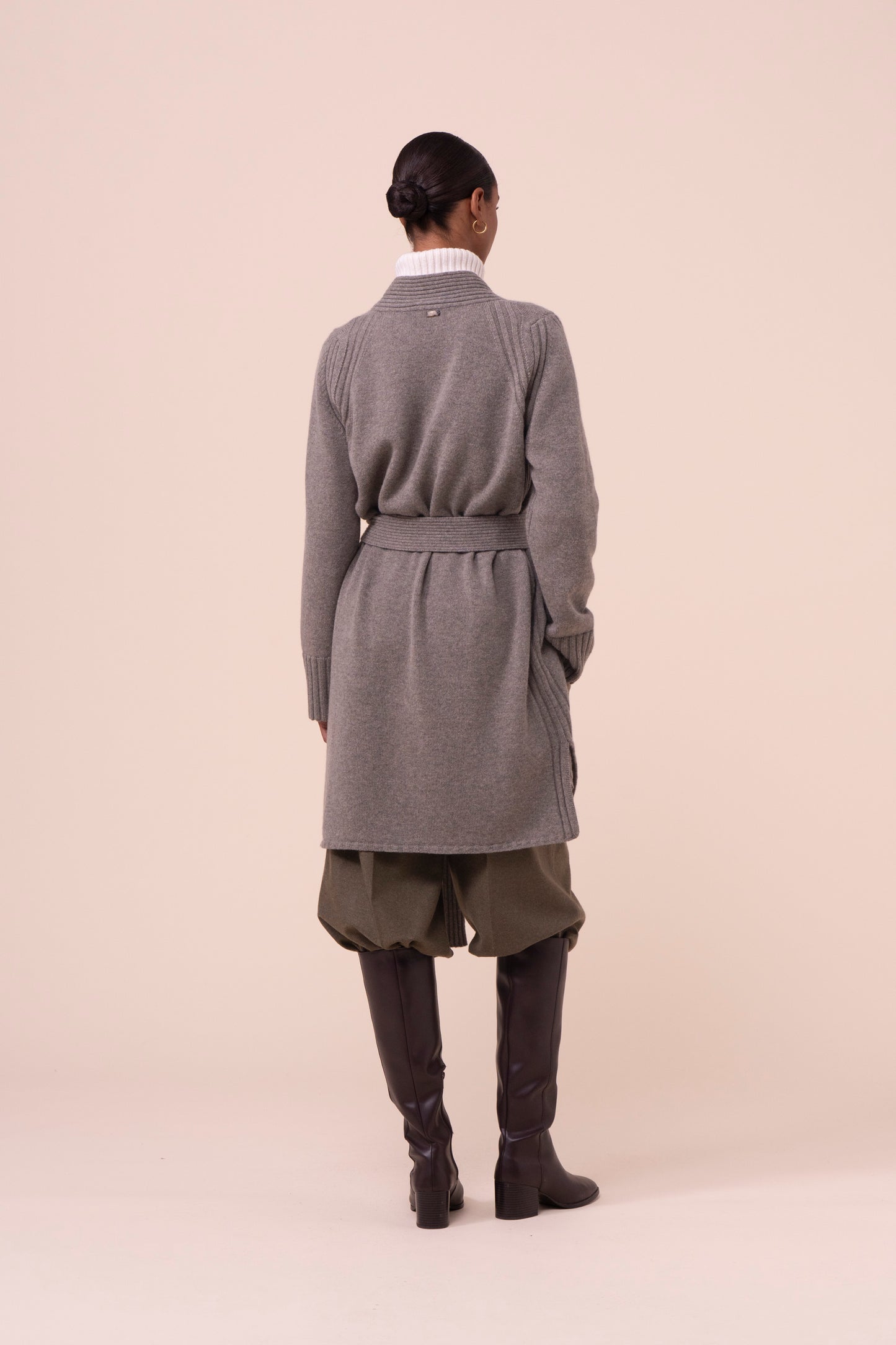 Sole cardigan in Cash cashmere - SAGEGREEN