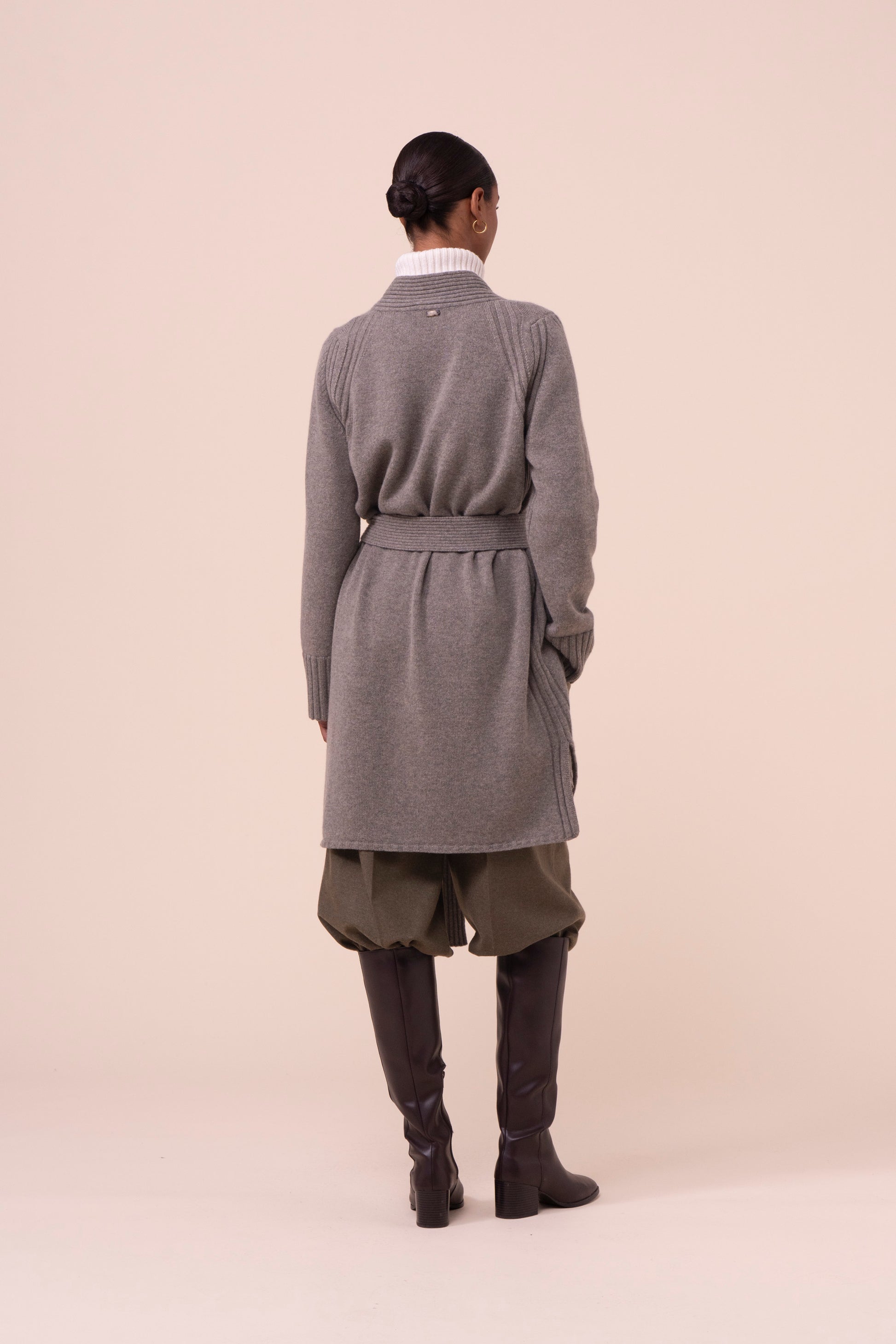 Sole cardigan in Cash cashmere - SAGEGREEN