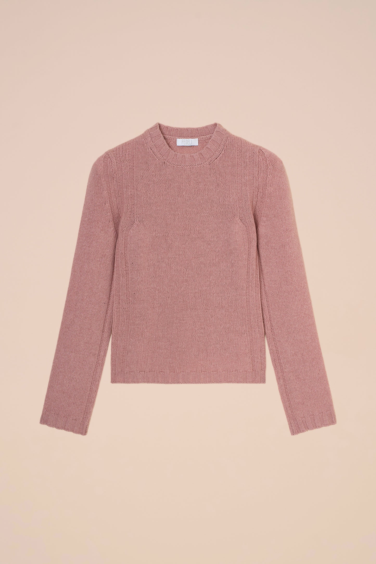 Claudia girocollo in cashmere Feather - GRAY