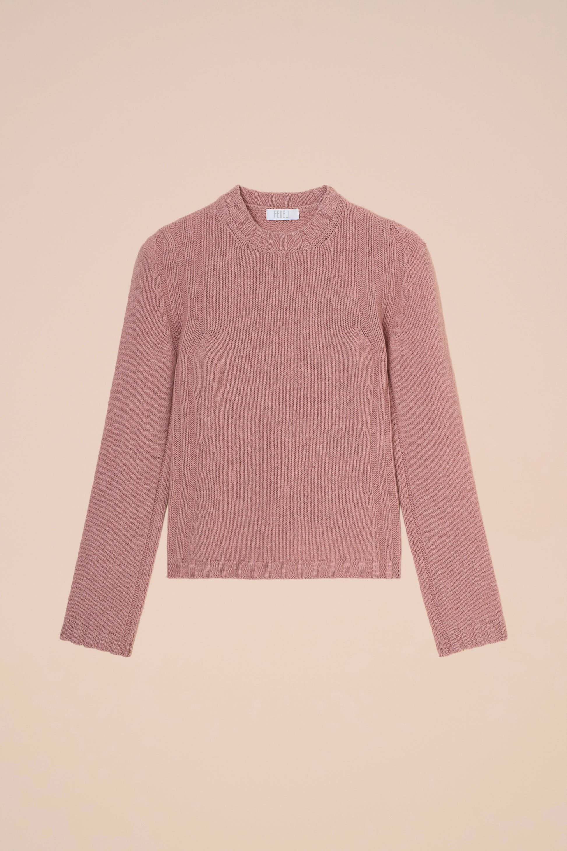 Claudia girocollo in cashmere Feather - GRAY