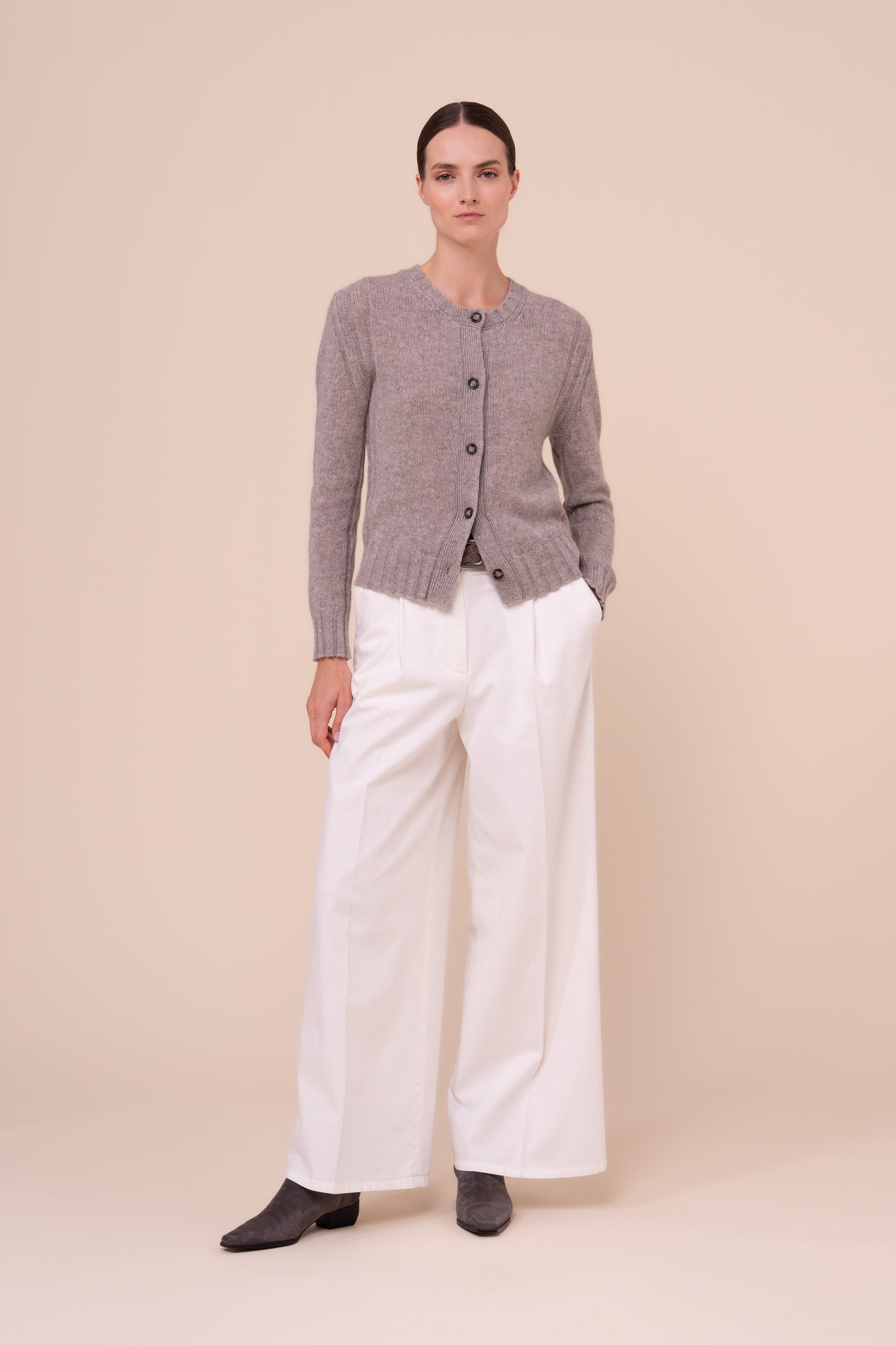 Hector cardigan in cashmere Feather - ROPEMELANGE