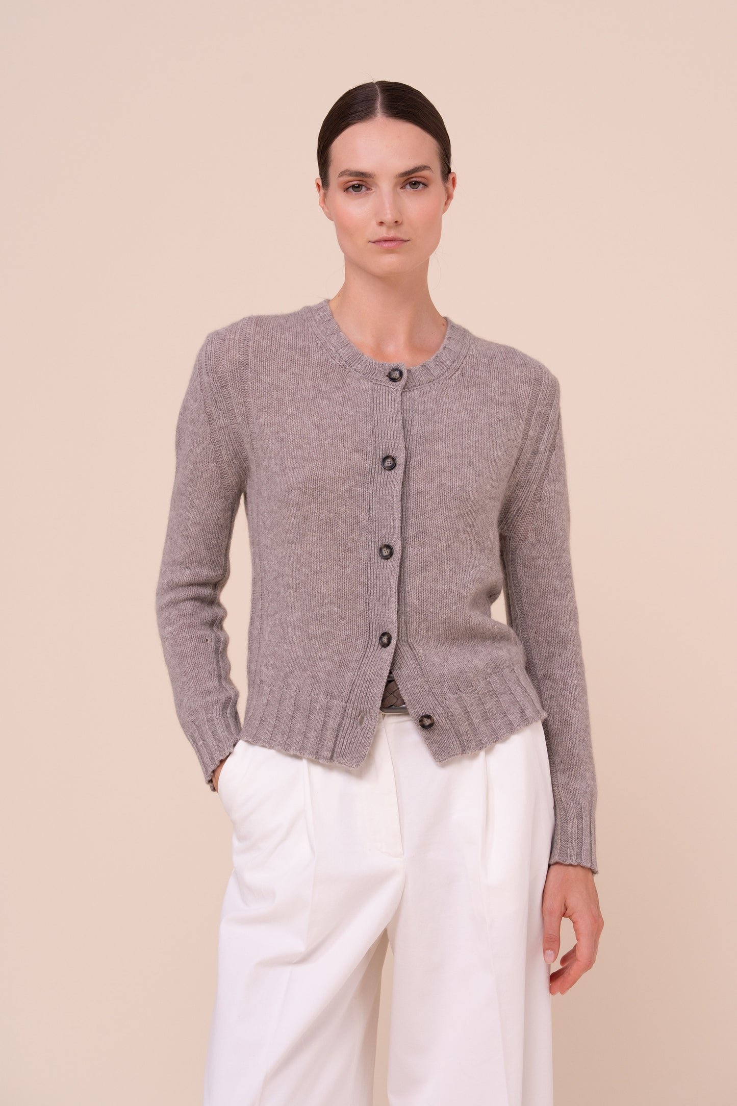 Hector cardigan in cashmere Feather - ROPEMELANGE