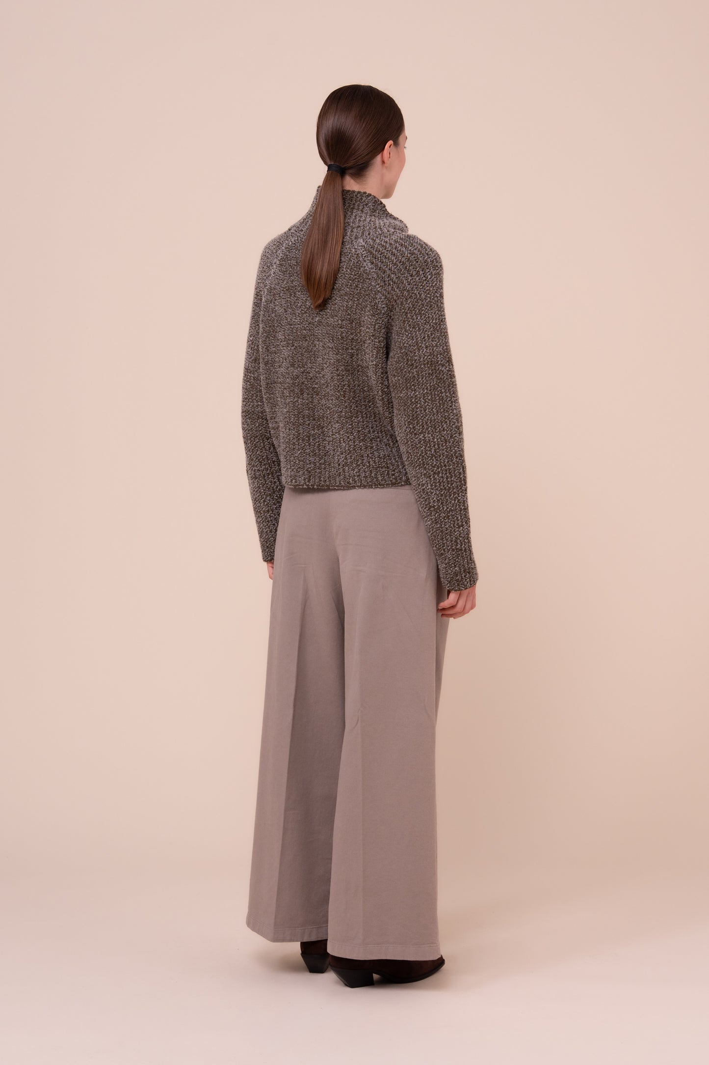 Bruna dolcevita Lushwool in lana - DARKOLIVEGREEN