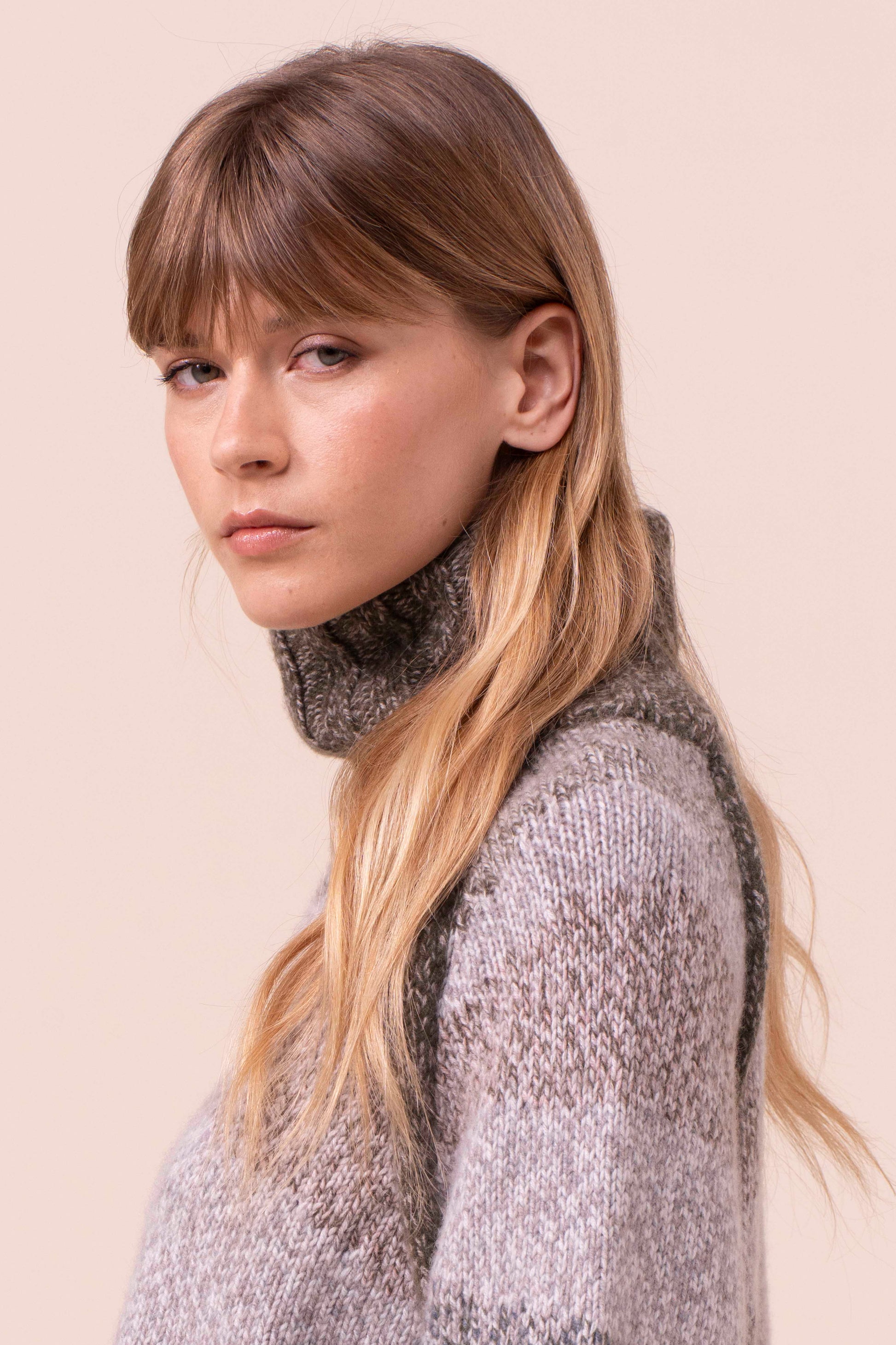 Beatriz dolcevita in cashmere camouflage - ROPEMELANGE
