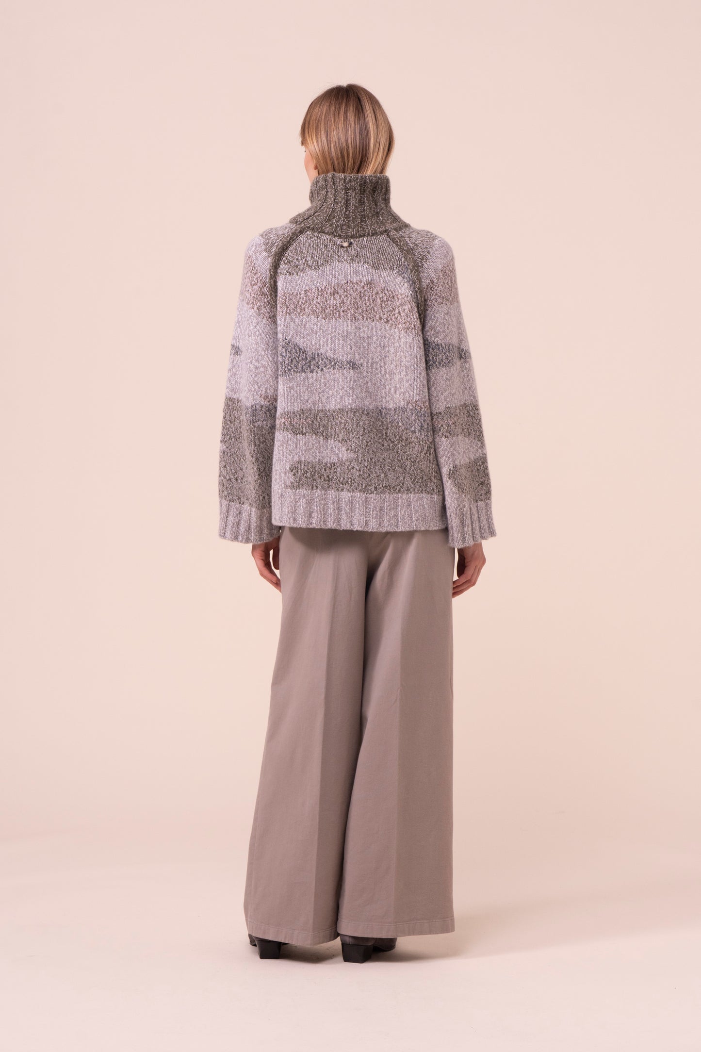 Beatriz dolcevita in cashmere camouflage - ROPEMELANGE