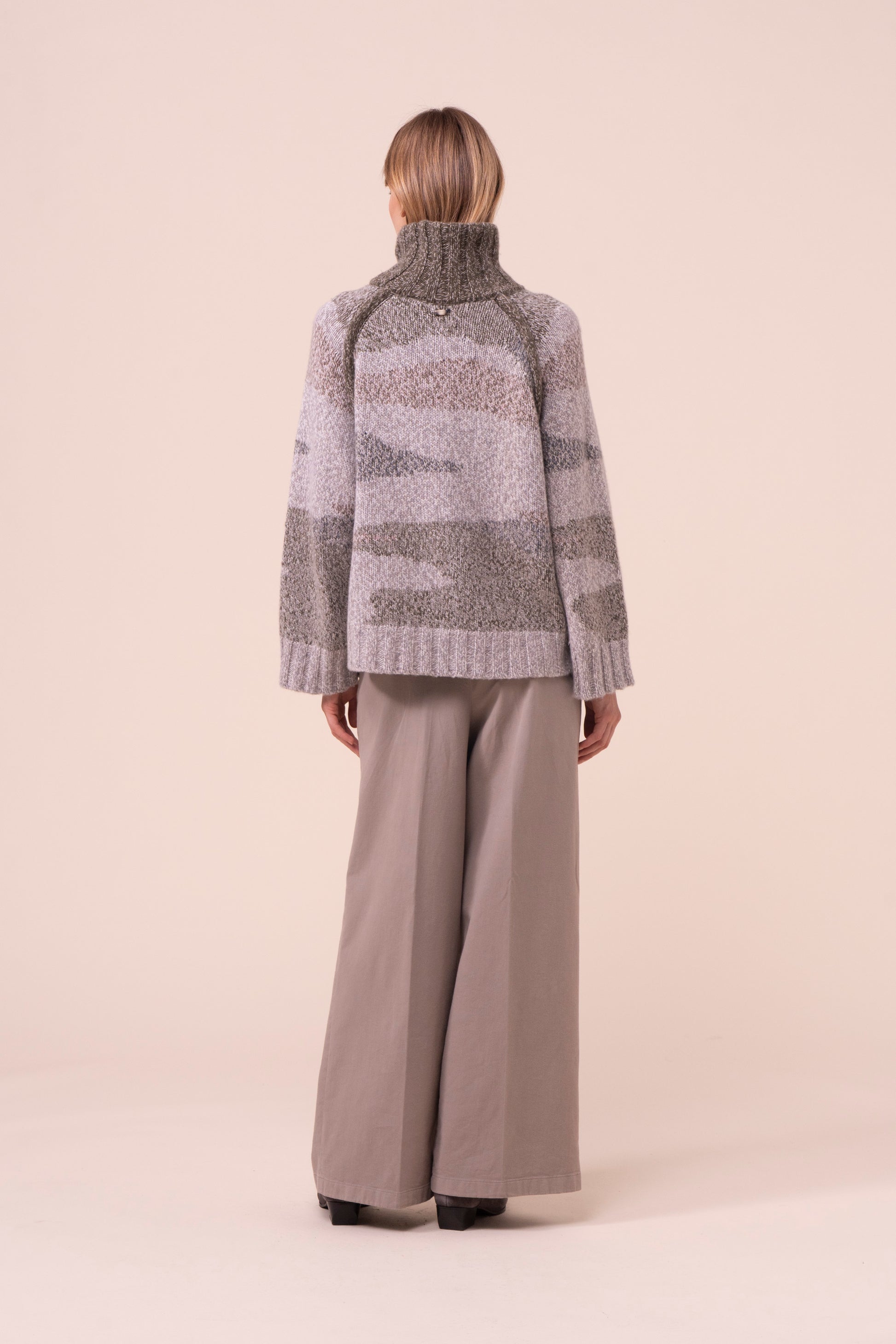 Beatriz dolcevita in cashmere camouflage - ROPEMELANGE