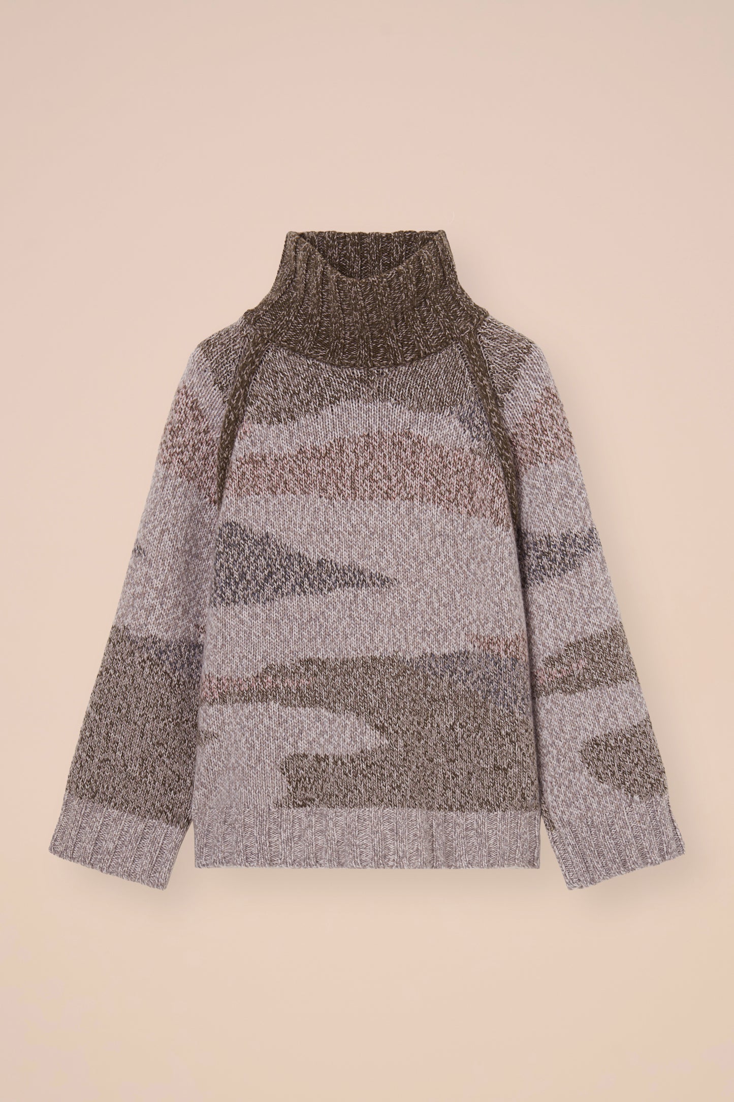 Beatriz dolcevita in cashmere camouflage - ROPEMELANGE