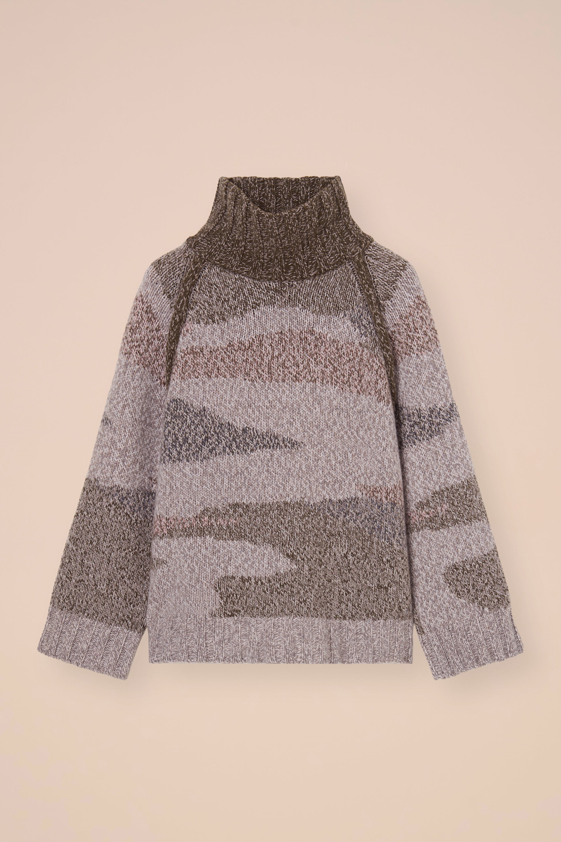 Beatriz dolcevita in cashmere camouflage - ROPEMELANGE