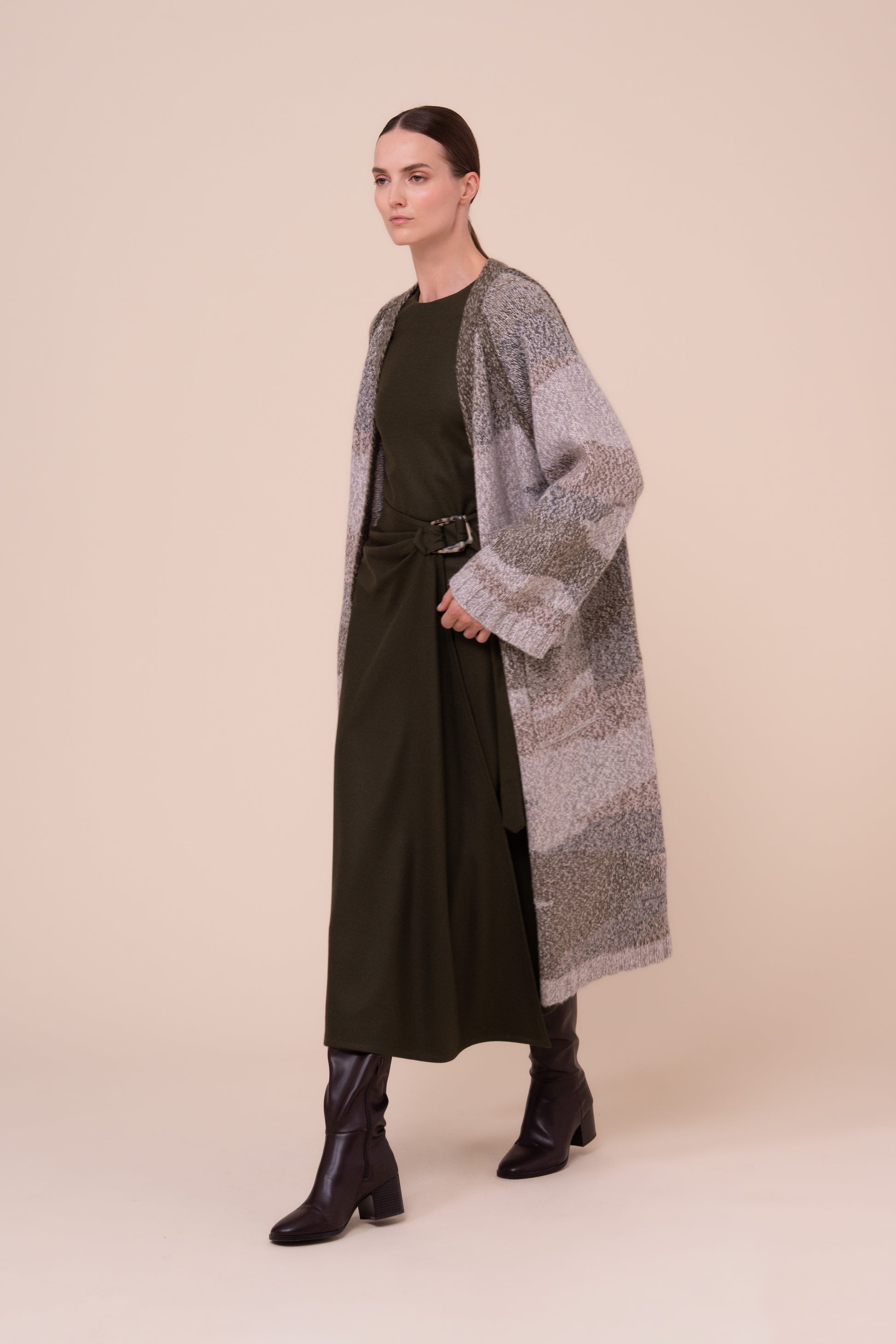 Harriet cardigan in cashmere camouflage - ROPEMELANGE