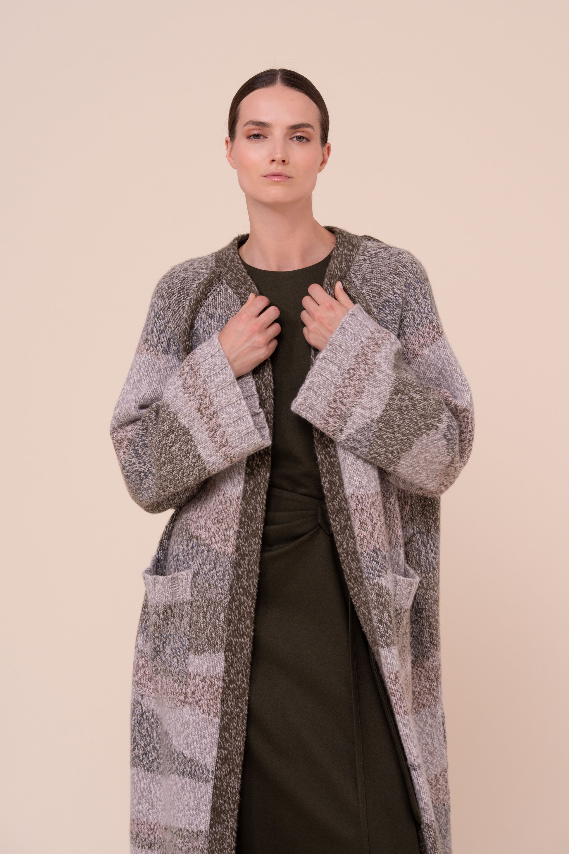 Harriet cardigan in cashmere camouflage - ROPEMELANGE