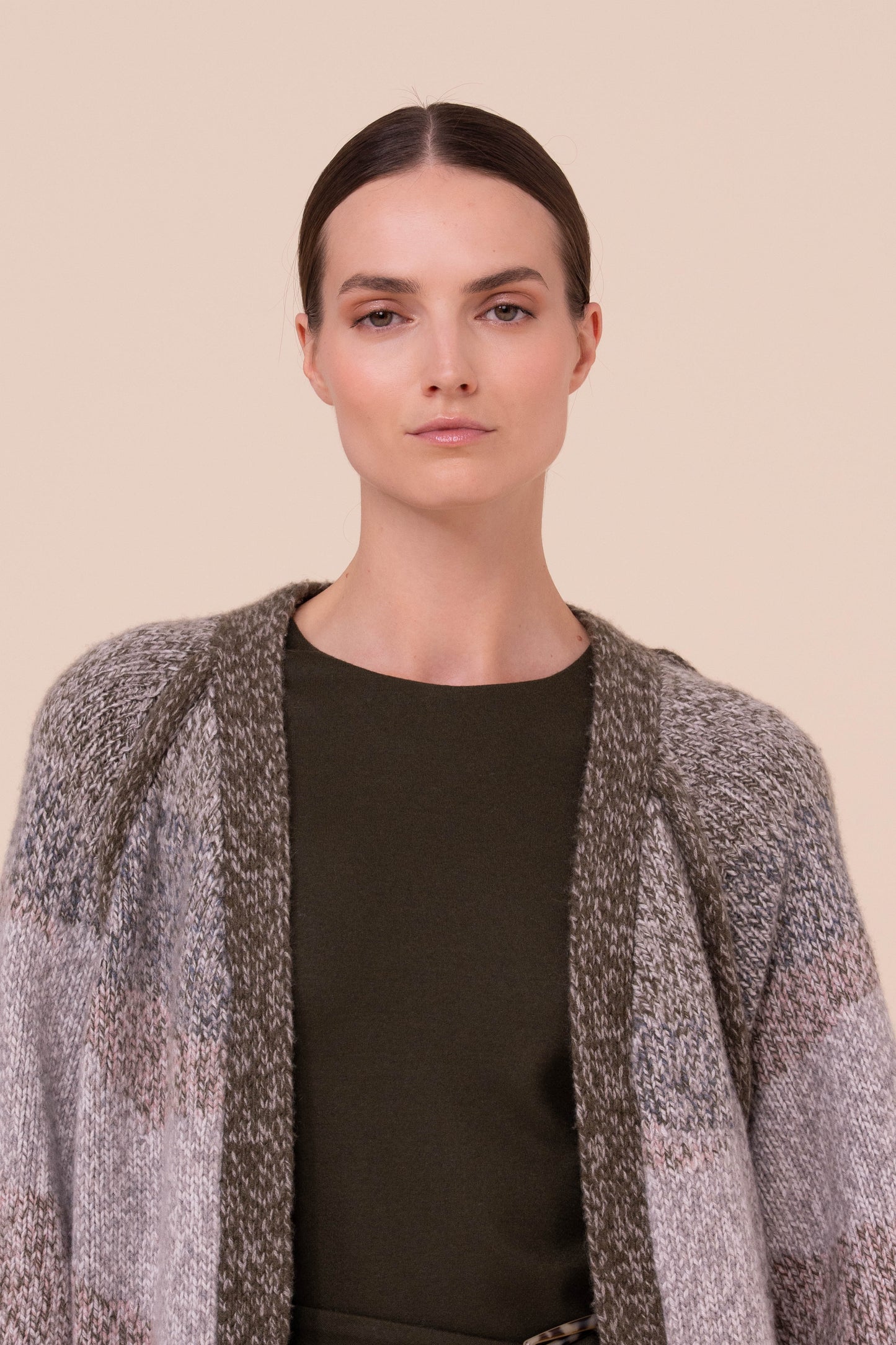 Harriet cardigan in cashmere camouflage - ROPEMELANGE