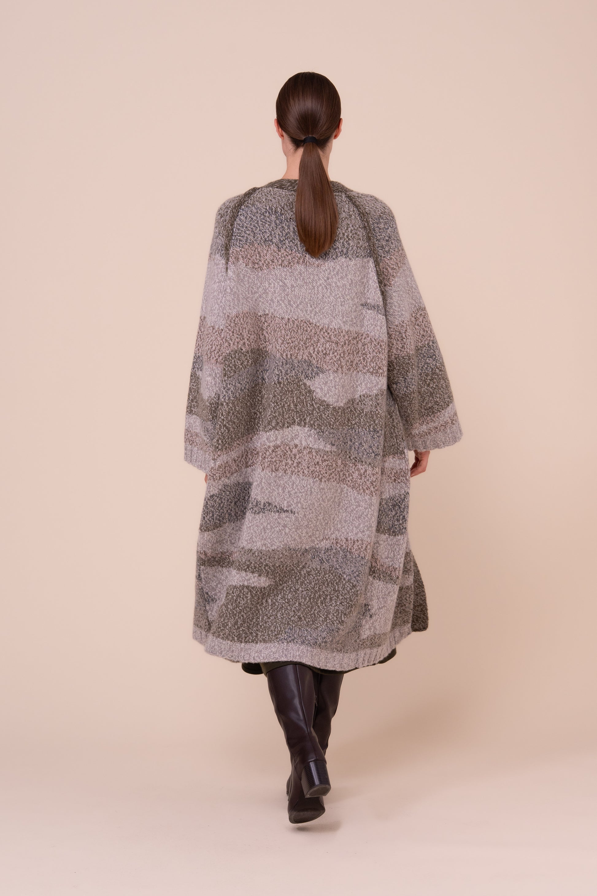 Harriet cardigan in cashmere camouflage - ROPEMELANGE