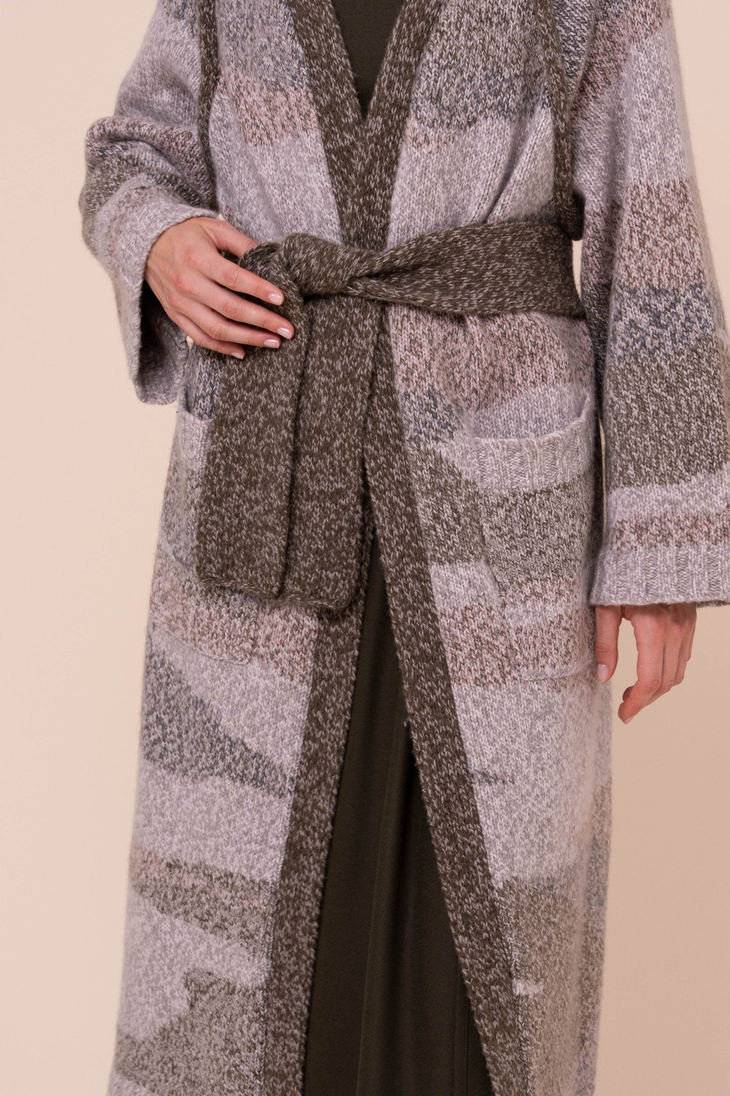 Harriet cardigan in cashmere camouflage - ROPEMELANGE
