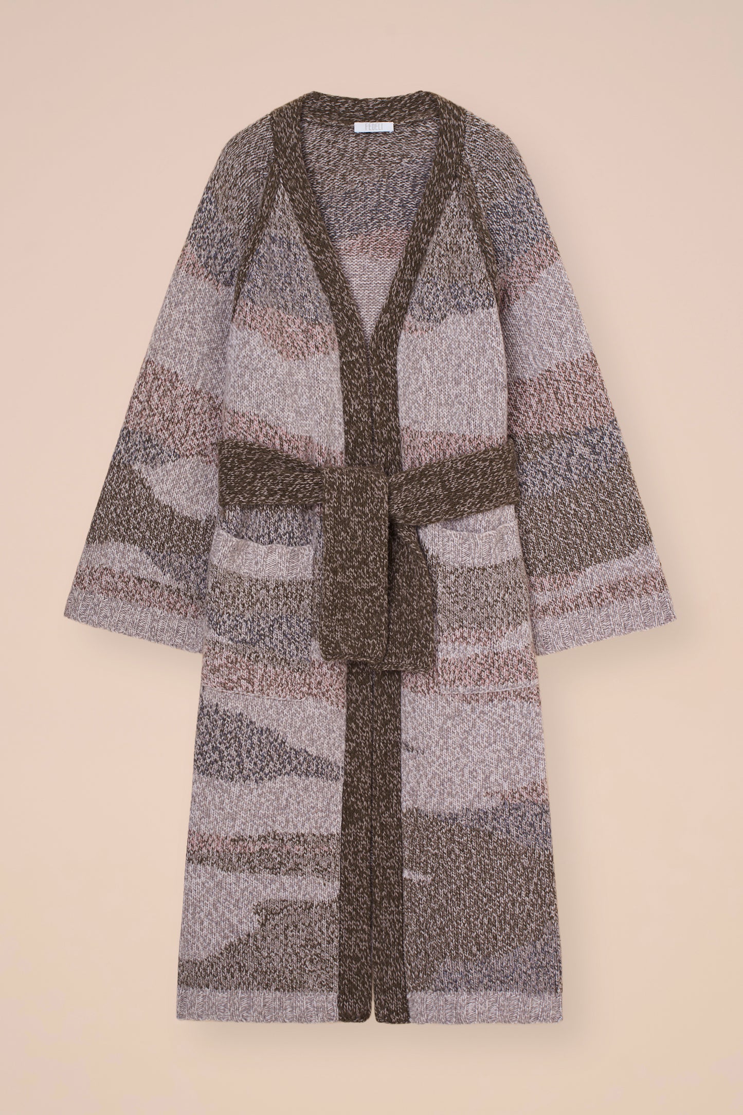 Harriet cardigan in cashmere camouflage - ROPEMELANGE