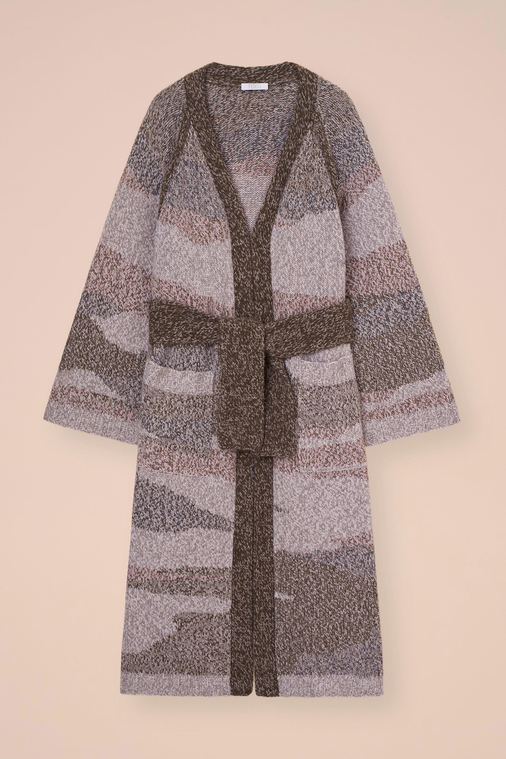 Harriet cardigan in cashmere camouflage - ROPEMELANGE