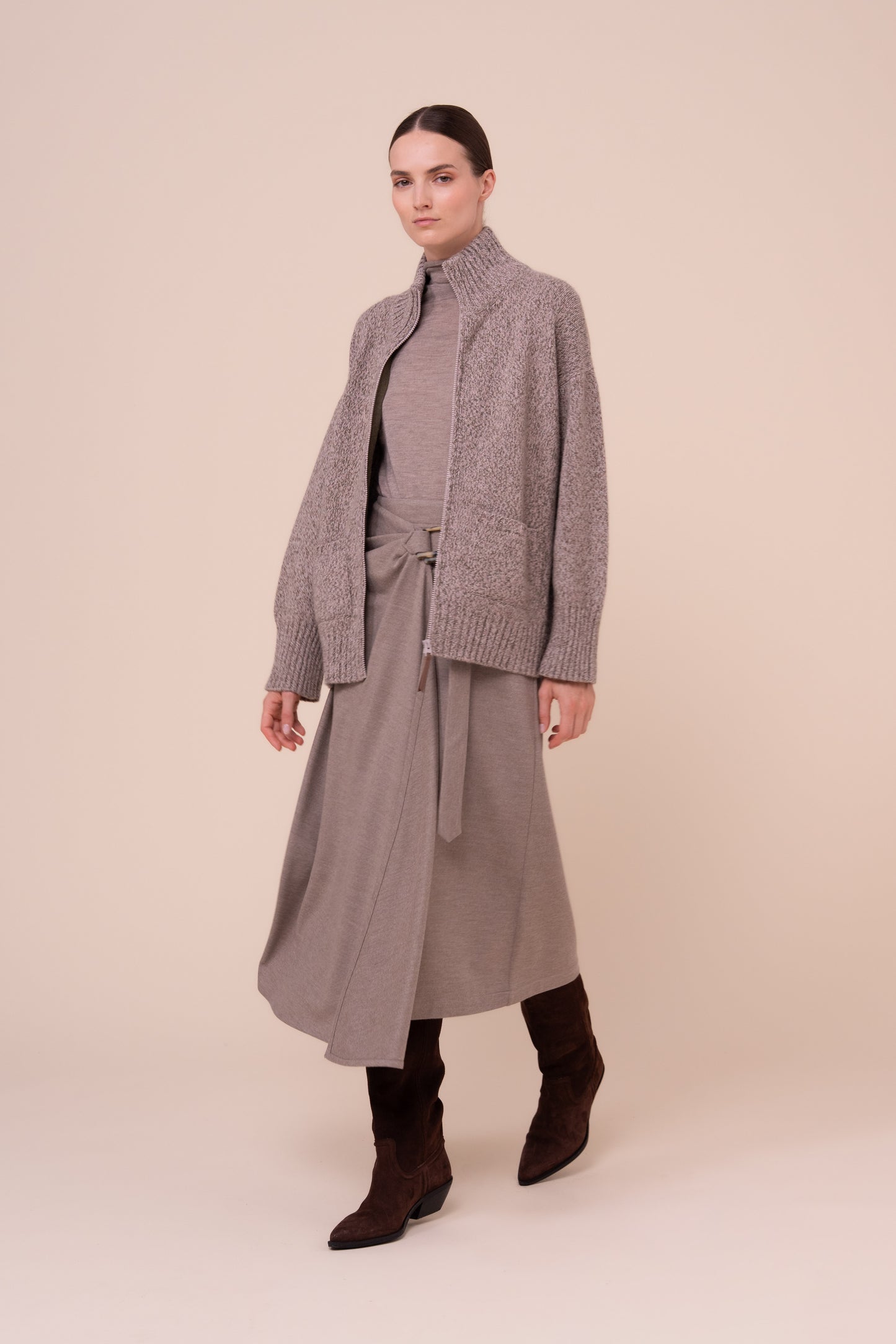 Edera bomber 4 colors in cashmere  - DUSTYPINK