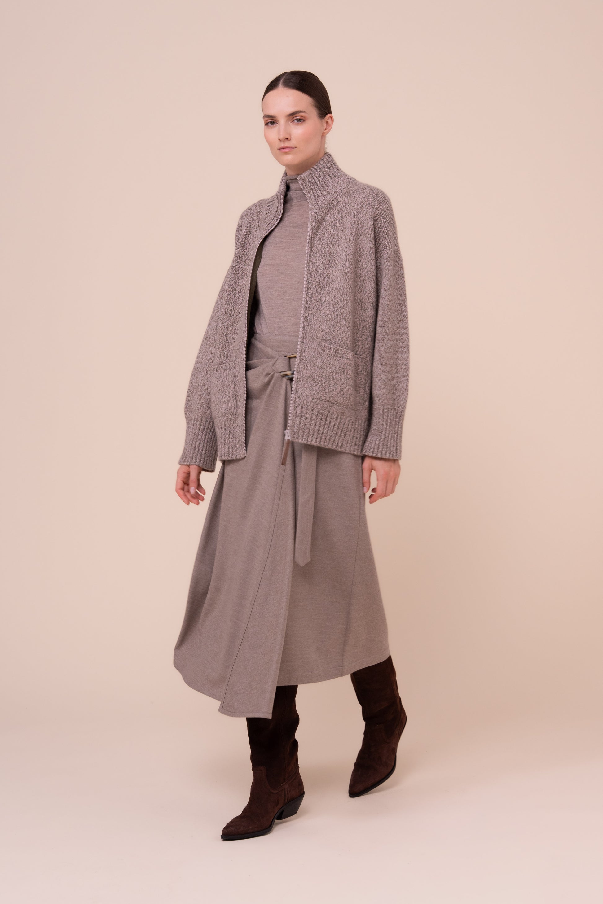 Edera bomber 4 colors in cashmere  - DUSTYPINK