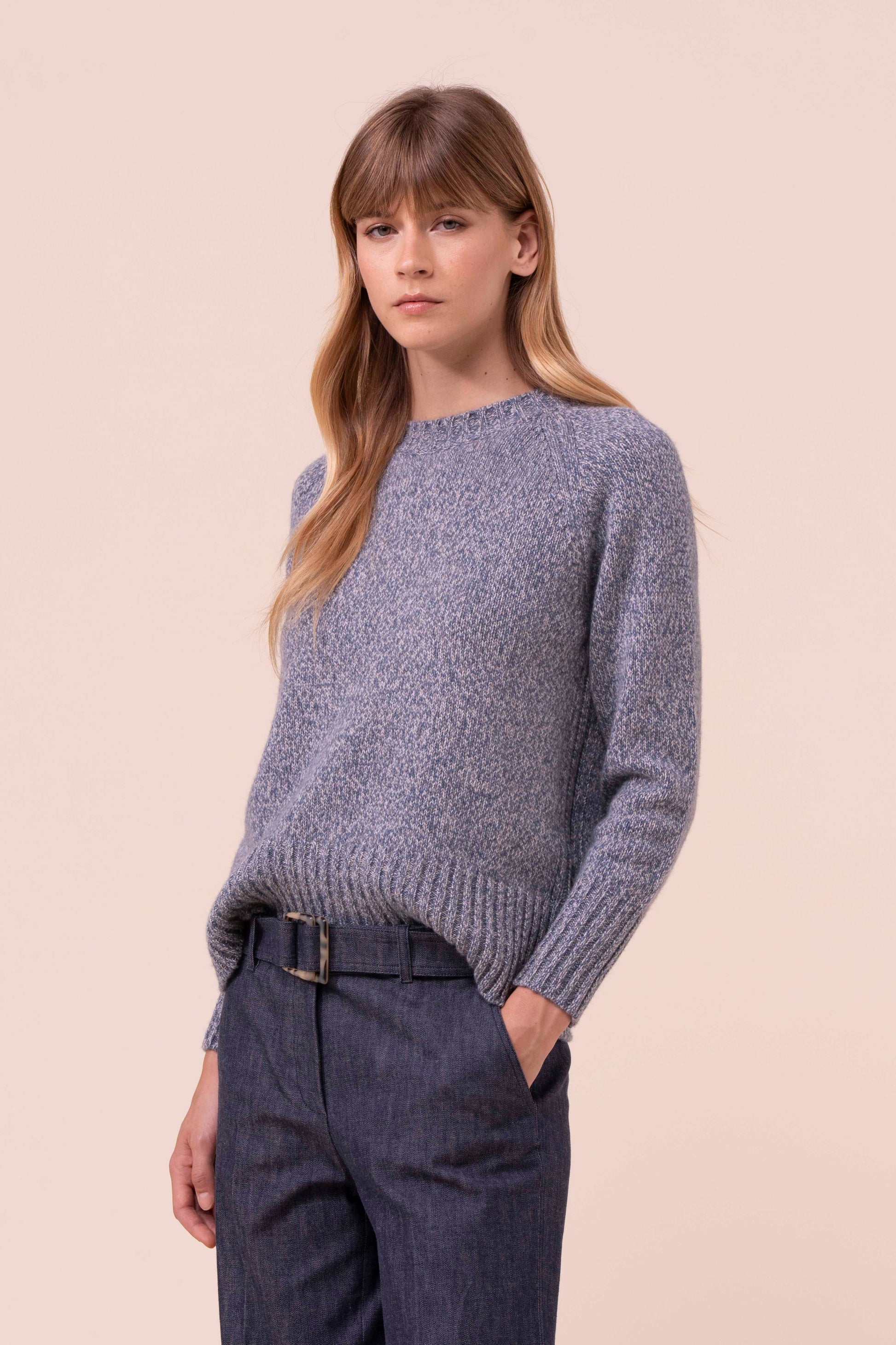 Argentina girocollo 4 colors in cashmere - LIGHTDENIM