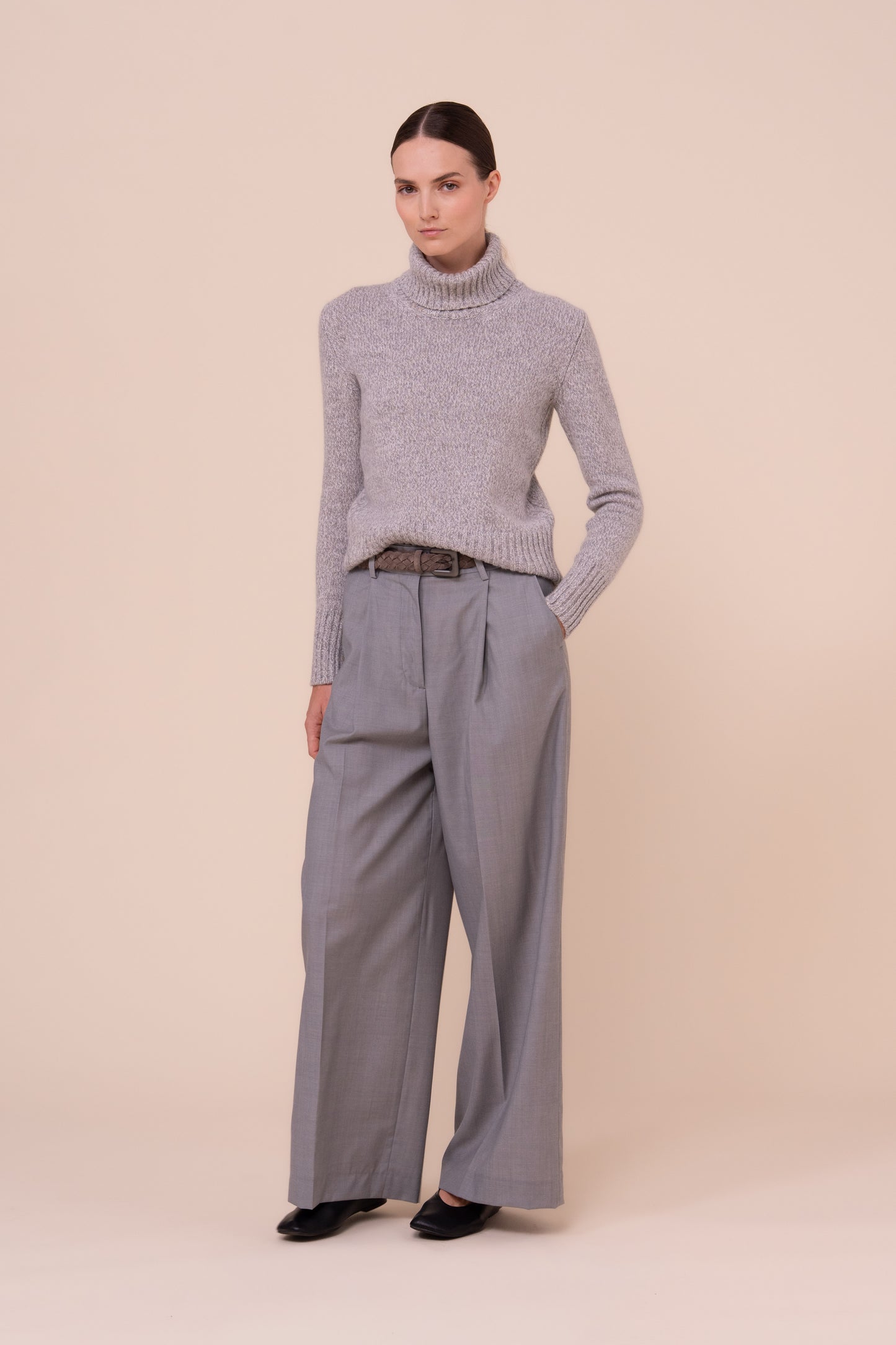 Edera 4 Colors Cashmere Turtleneck - GRAY