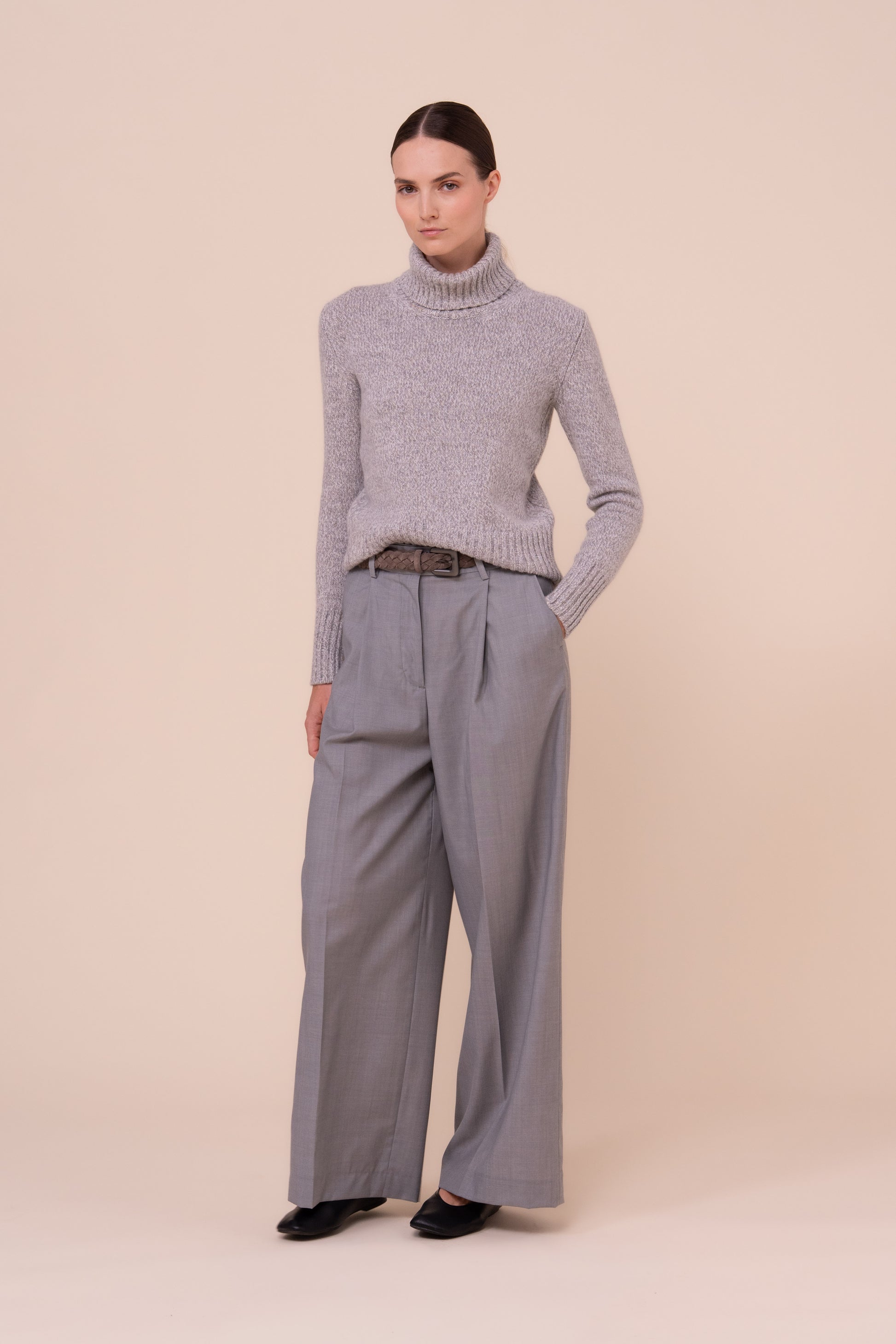 Edera 4 Colors Cashmere Turtleneck - GRAY