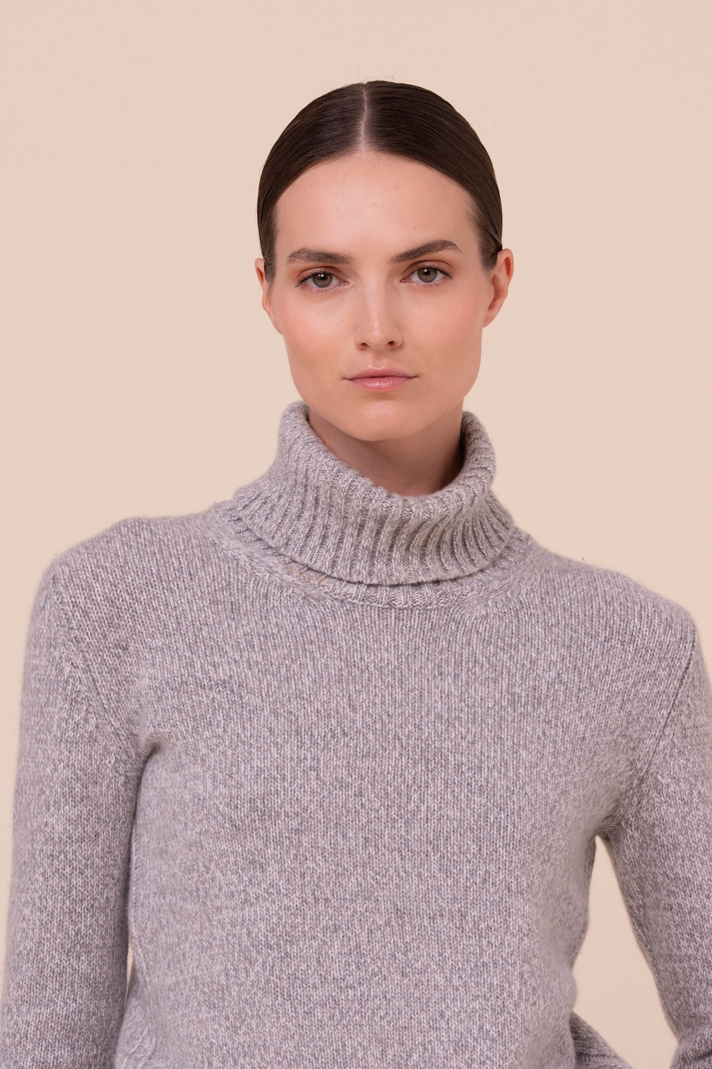 Edera 4 Colors Cashmere Turtleneck - GRAY