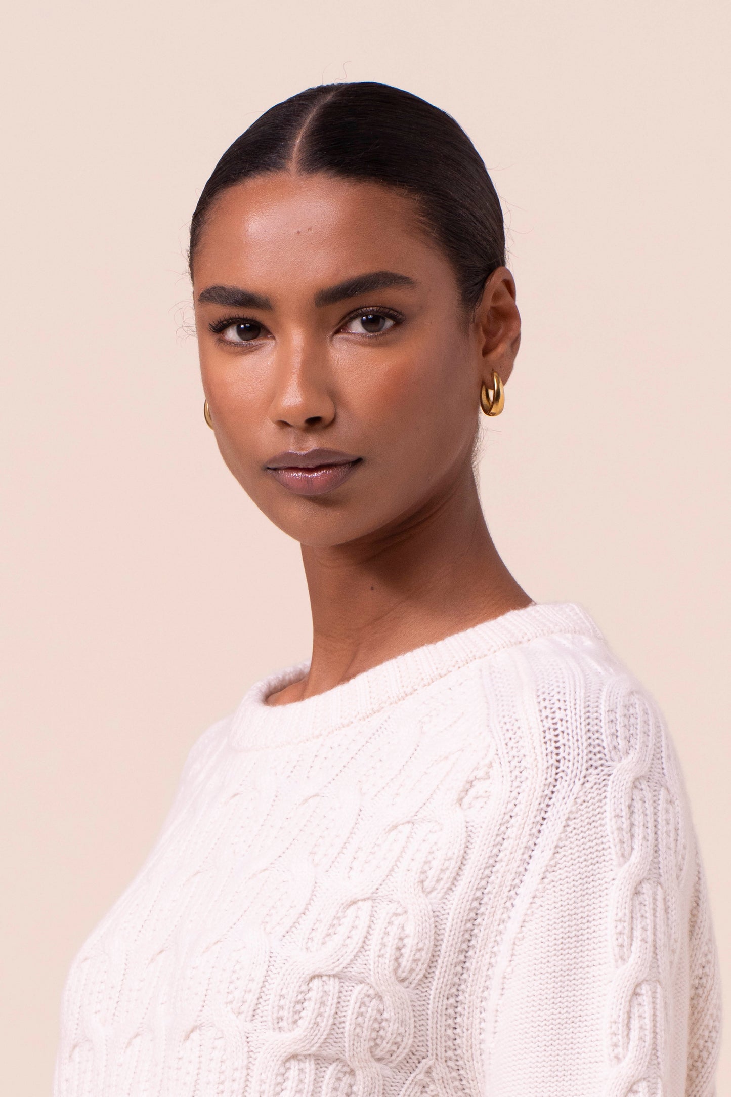 Gardea maglia girocollo in cashmere a trecce - ICE