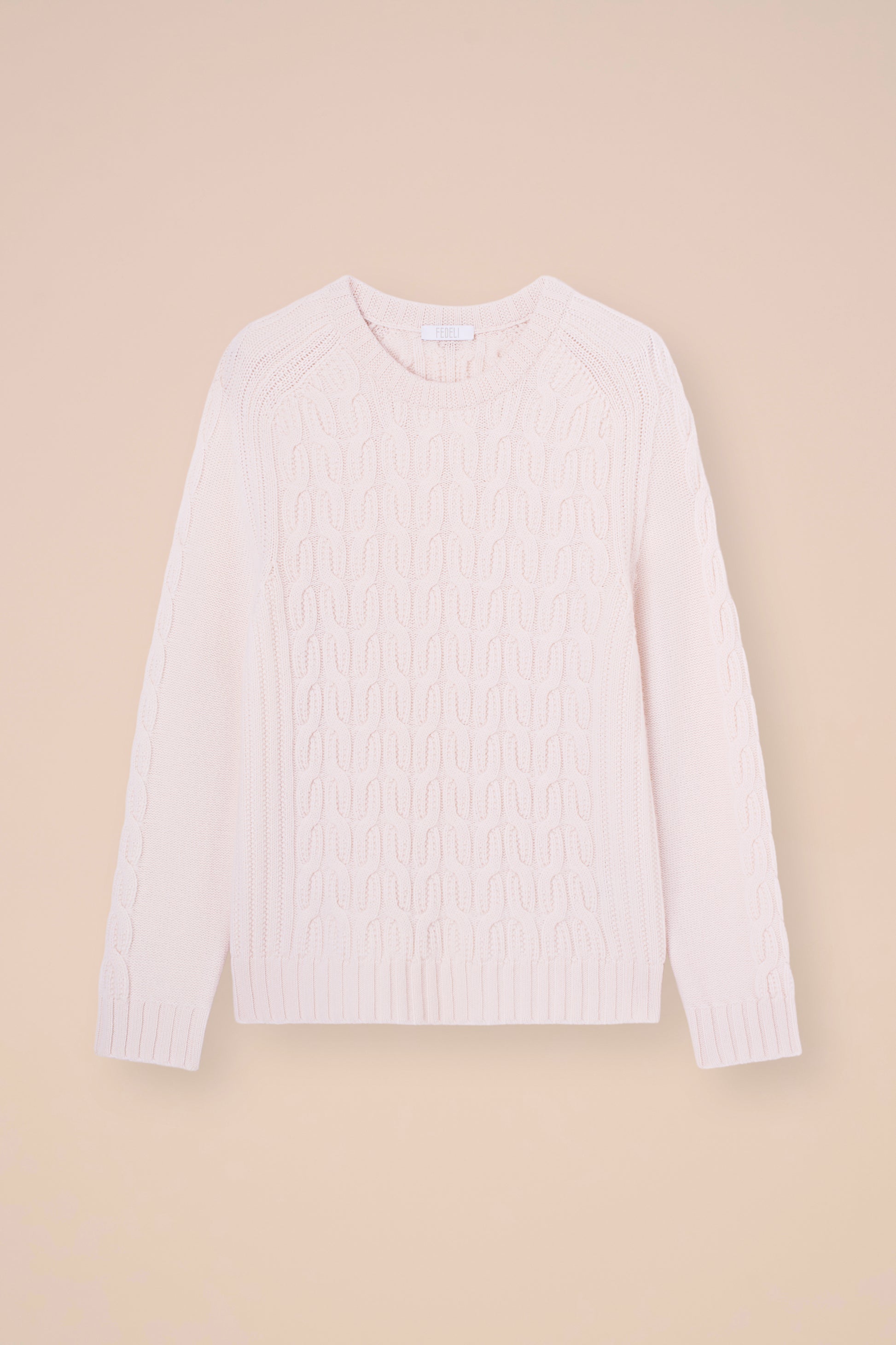 Gardea maglia girocollo in cashmere a trecce - ICE
