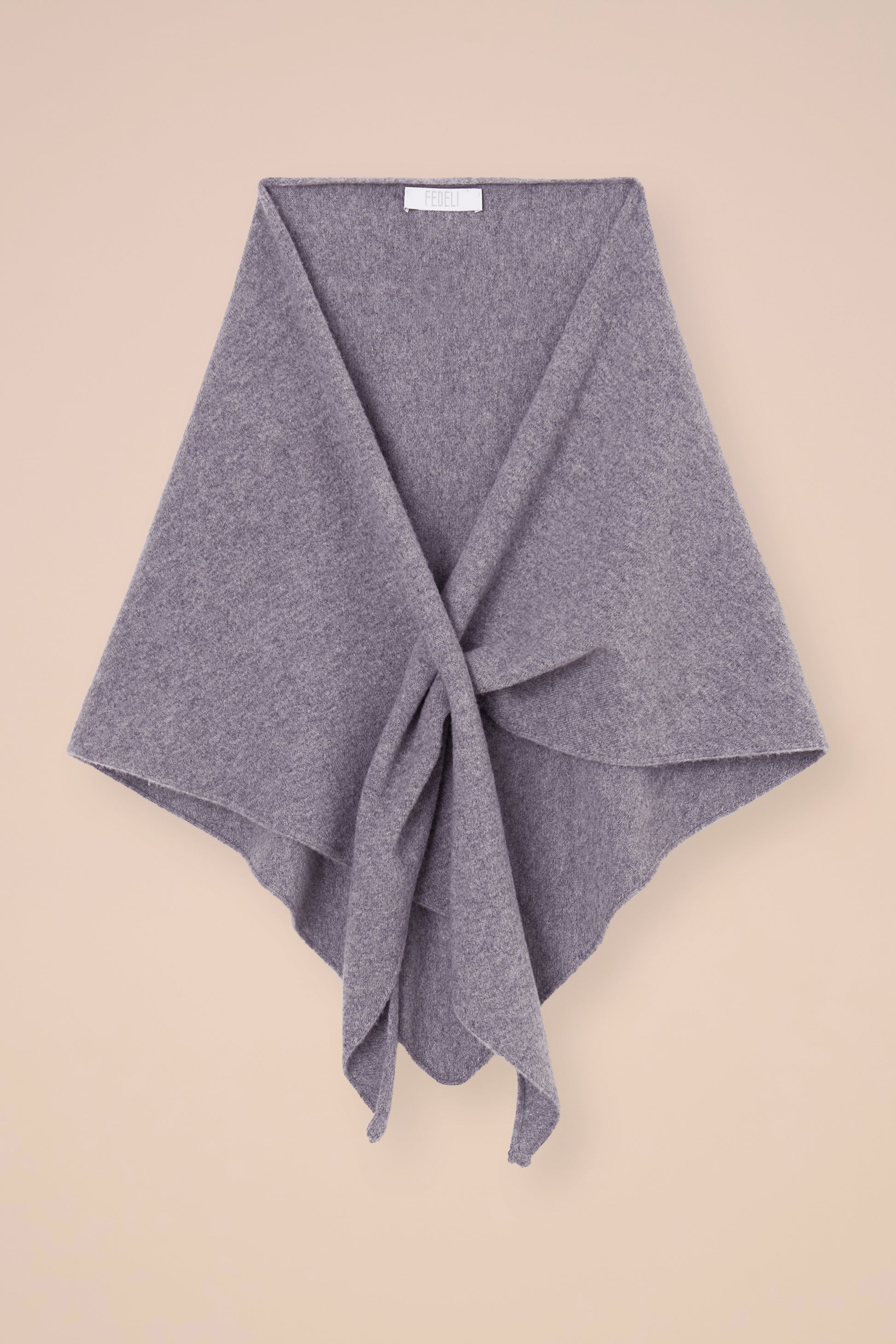 Melita sciarpa triangolare in lana Geelong  - GRAY