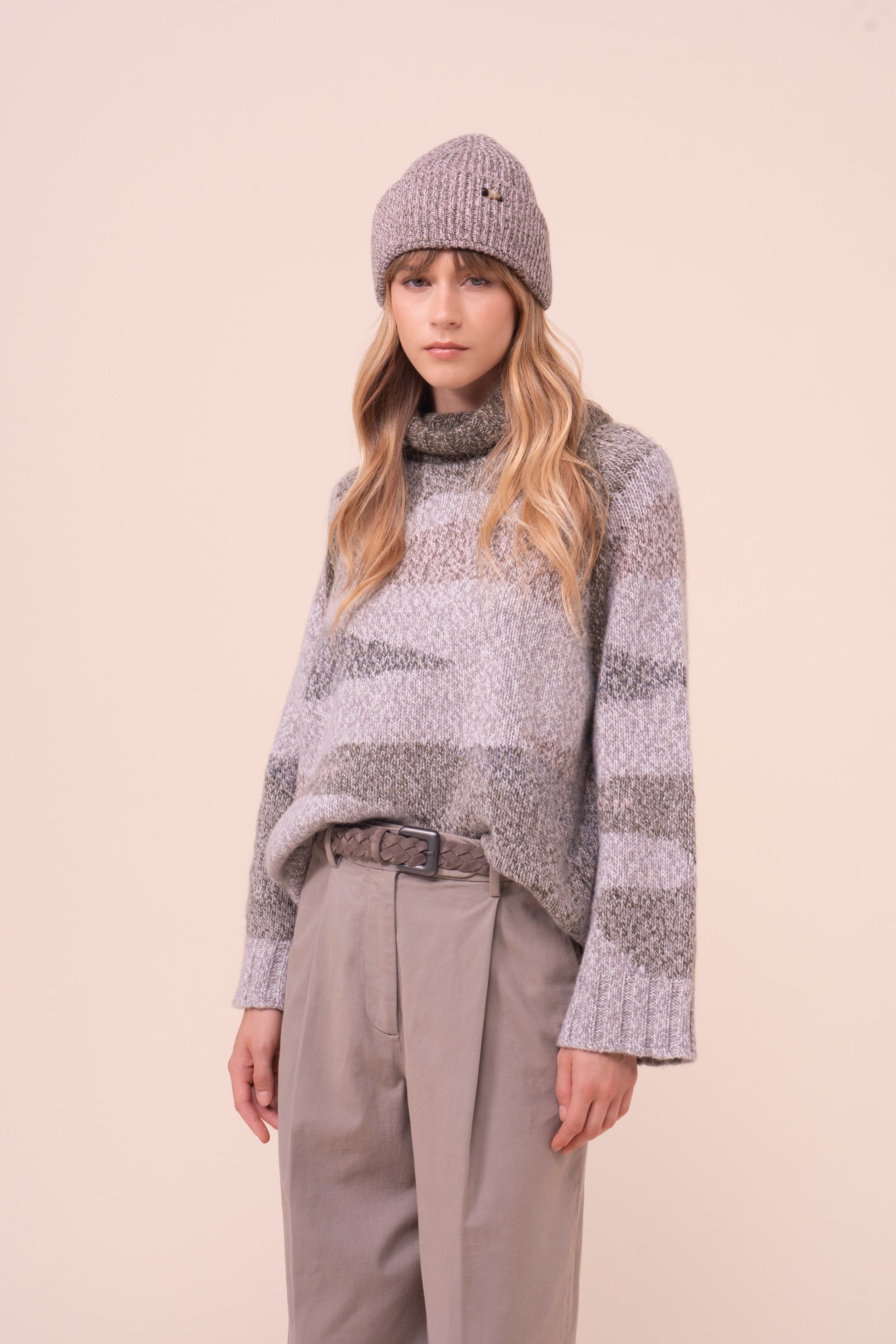 Norge berretto 4 colors in cashmere  - DUSTYPINK