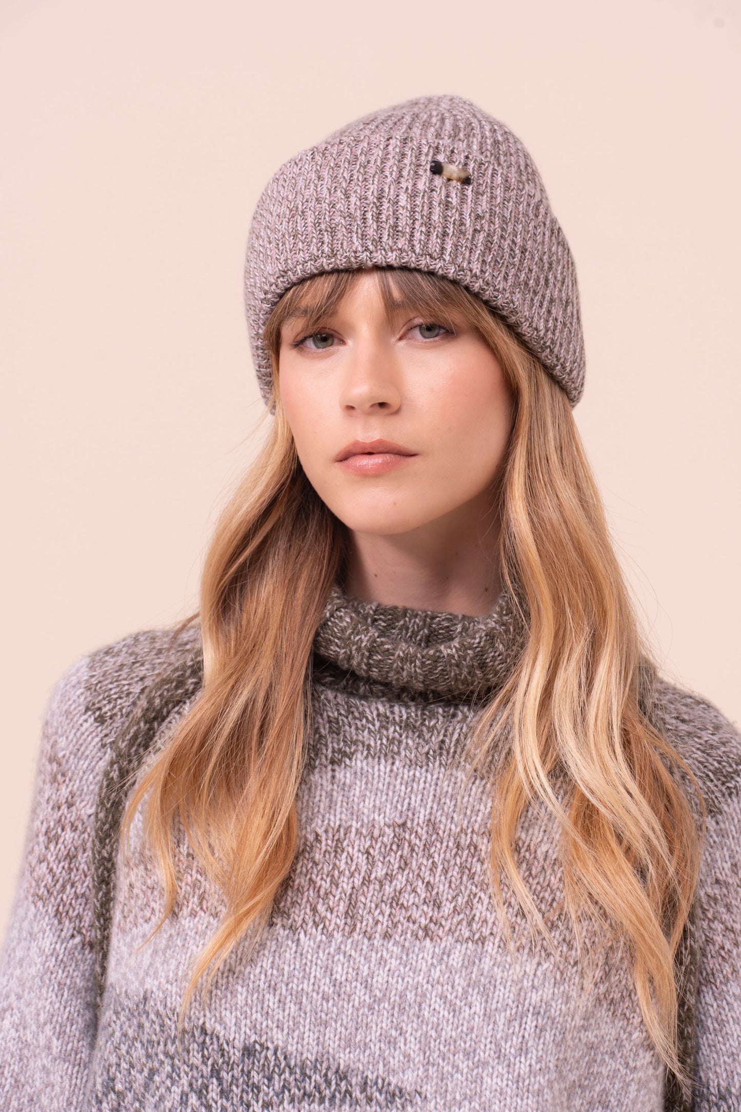 Norge berretto 4 colors in cashmere  - DUSTYPINK