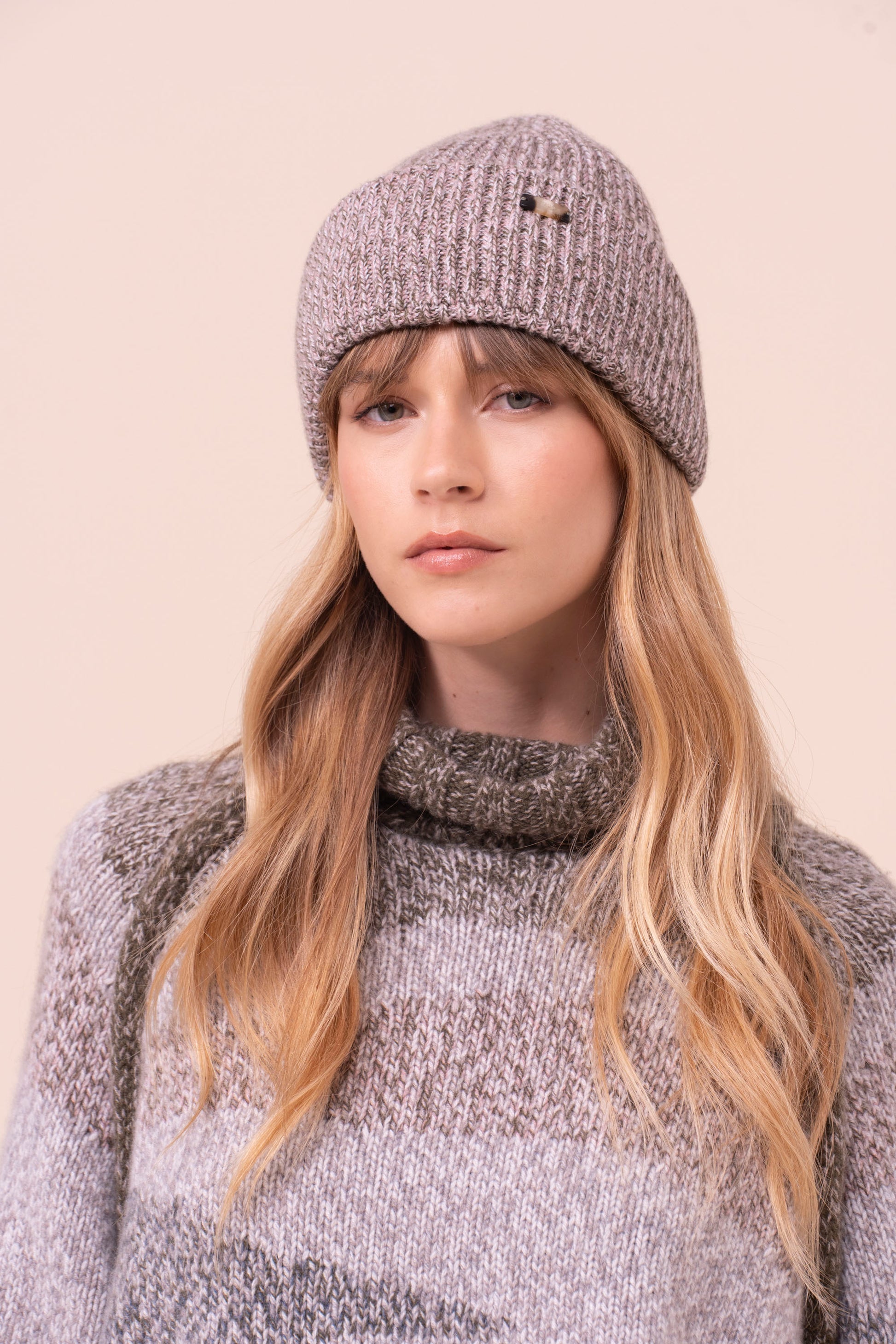 Norge berretto 4 colors in cashmere  - DUSTYPINK