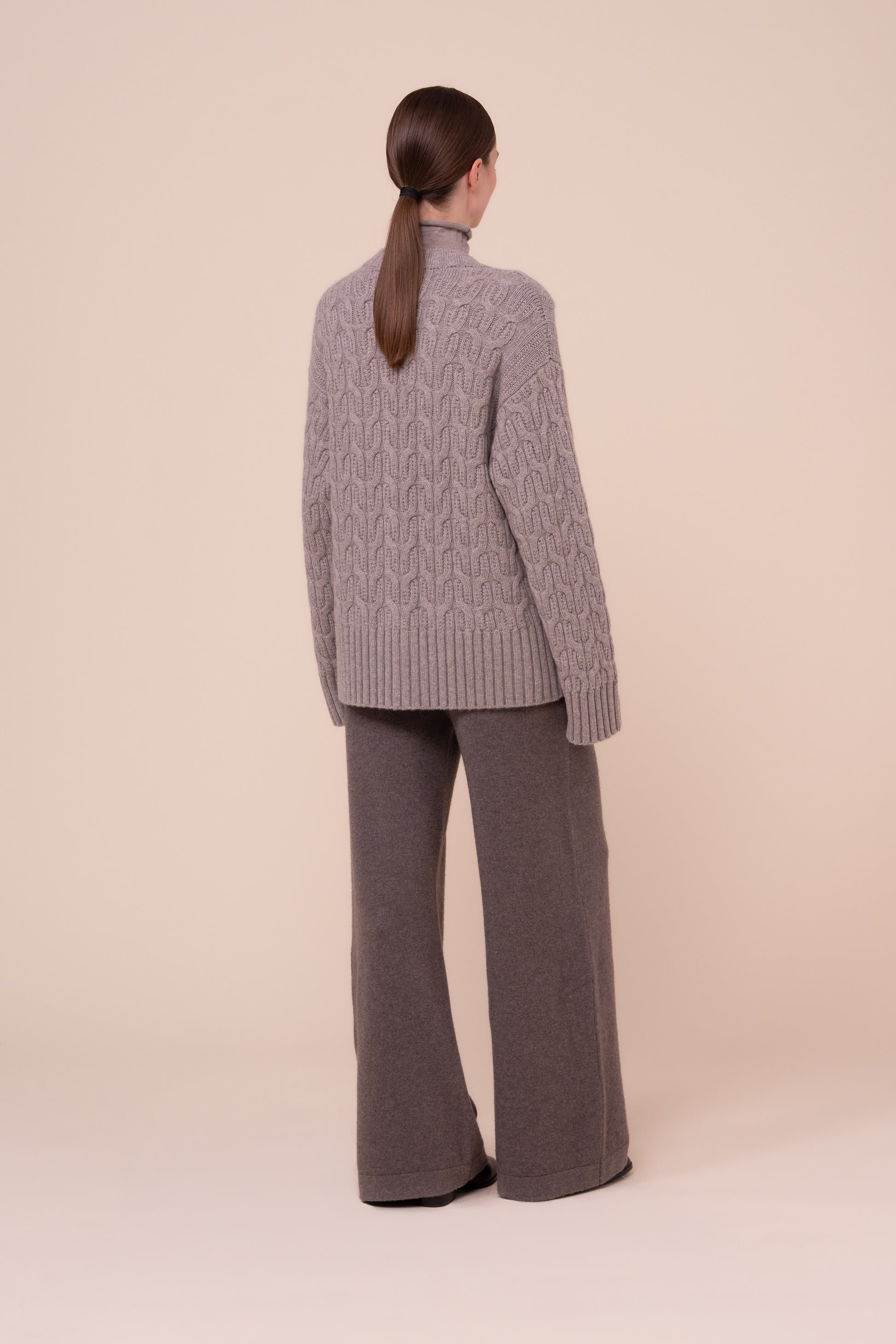 Maddi cardigan in cashmere a trecce - ROPEMELANGE