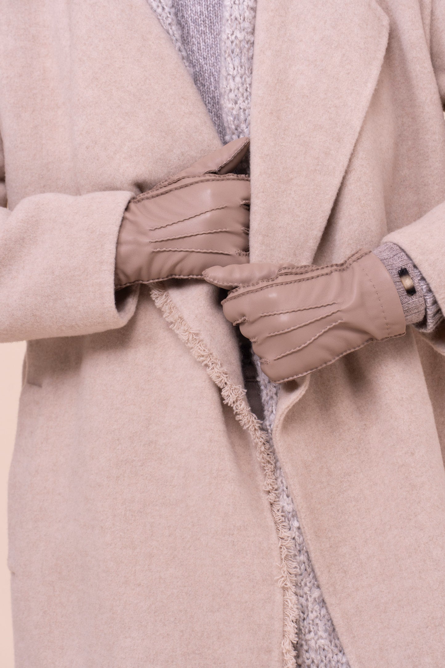 Guanti in nappa e cashmere - ROPEMELANGE
