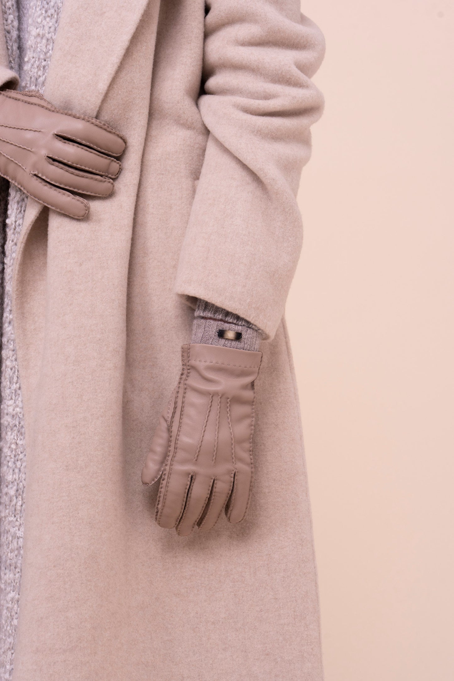 Guanti in nappa e cashmere - ROPEMELANGE