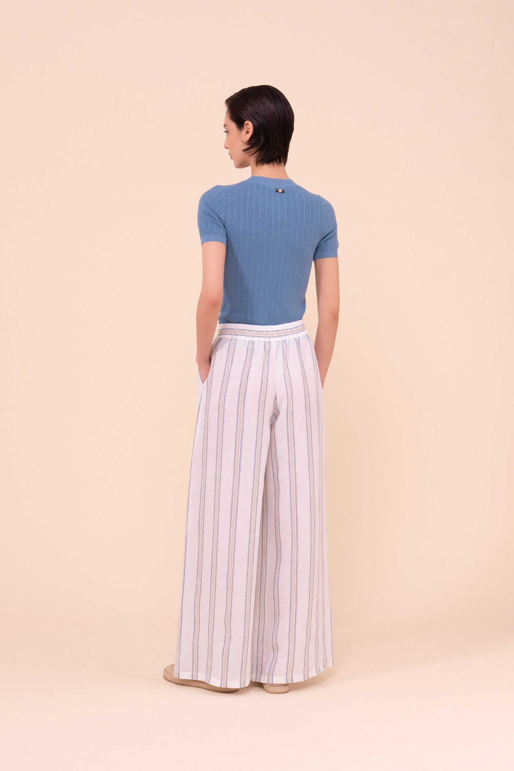 Tate T-shirt in maglia di cotone - LINEN