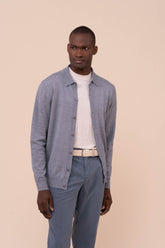 Cashmere and Linen Knit Shirt