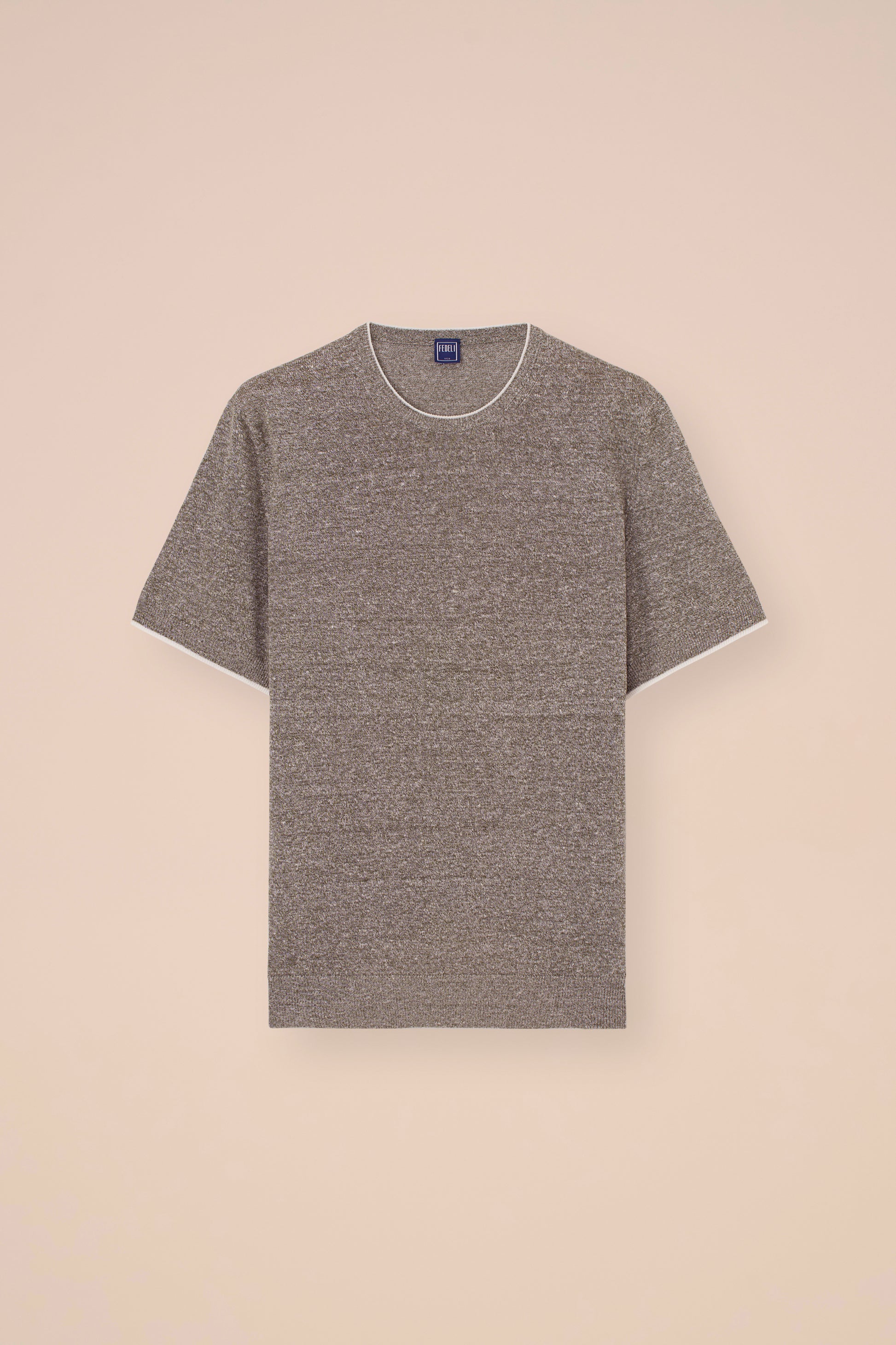 Argentina Irlanda Cotton and Linen Mélange Crewneck - OLIVEGREENMELANGE