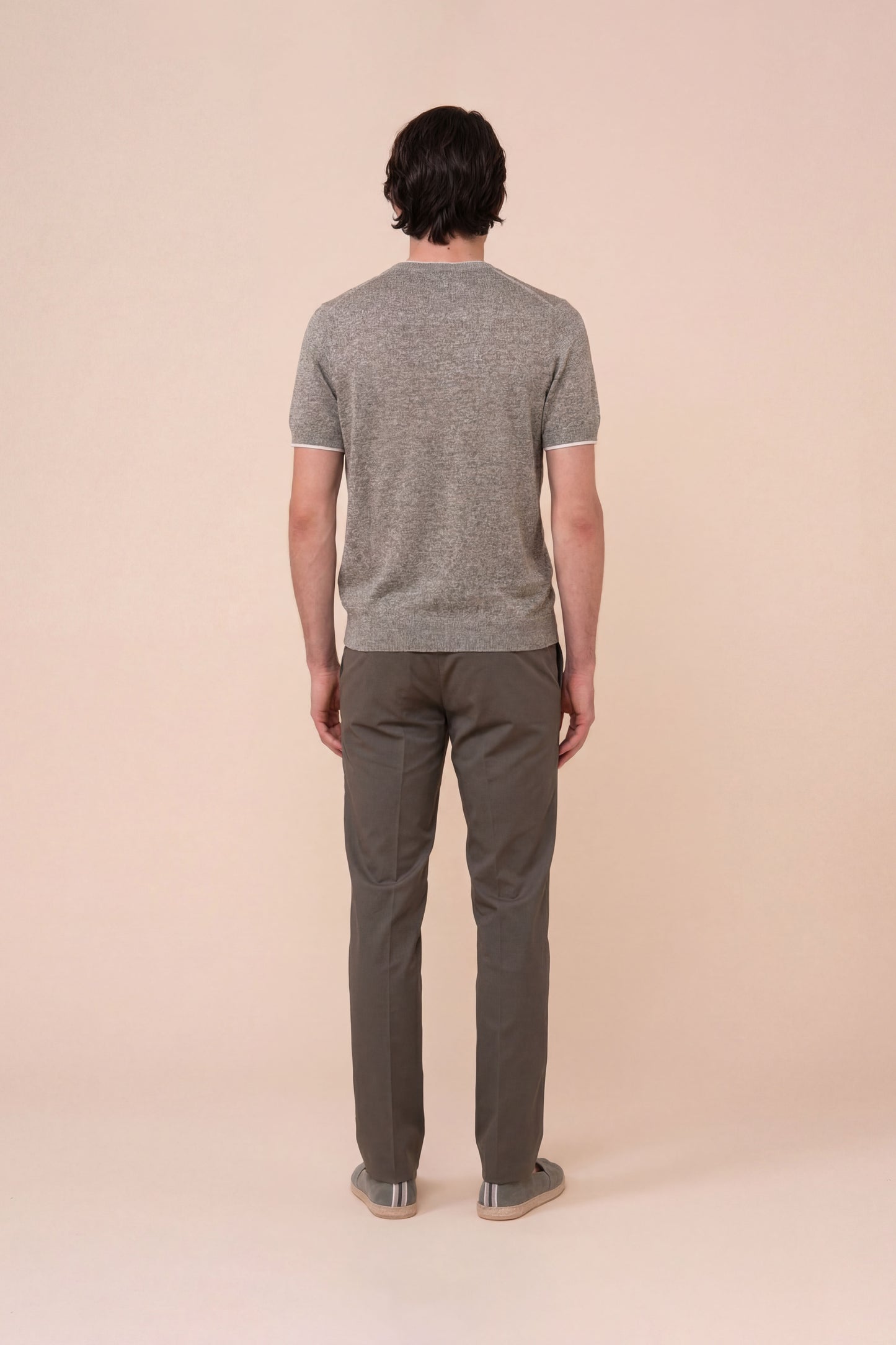 Argentina Irlanda Cotton and Linen Mélange Crewneck - OLIVEGREENMELANGE
