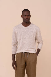 Argentina Bretone Linen and Silk Crewneck