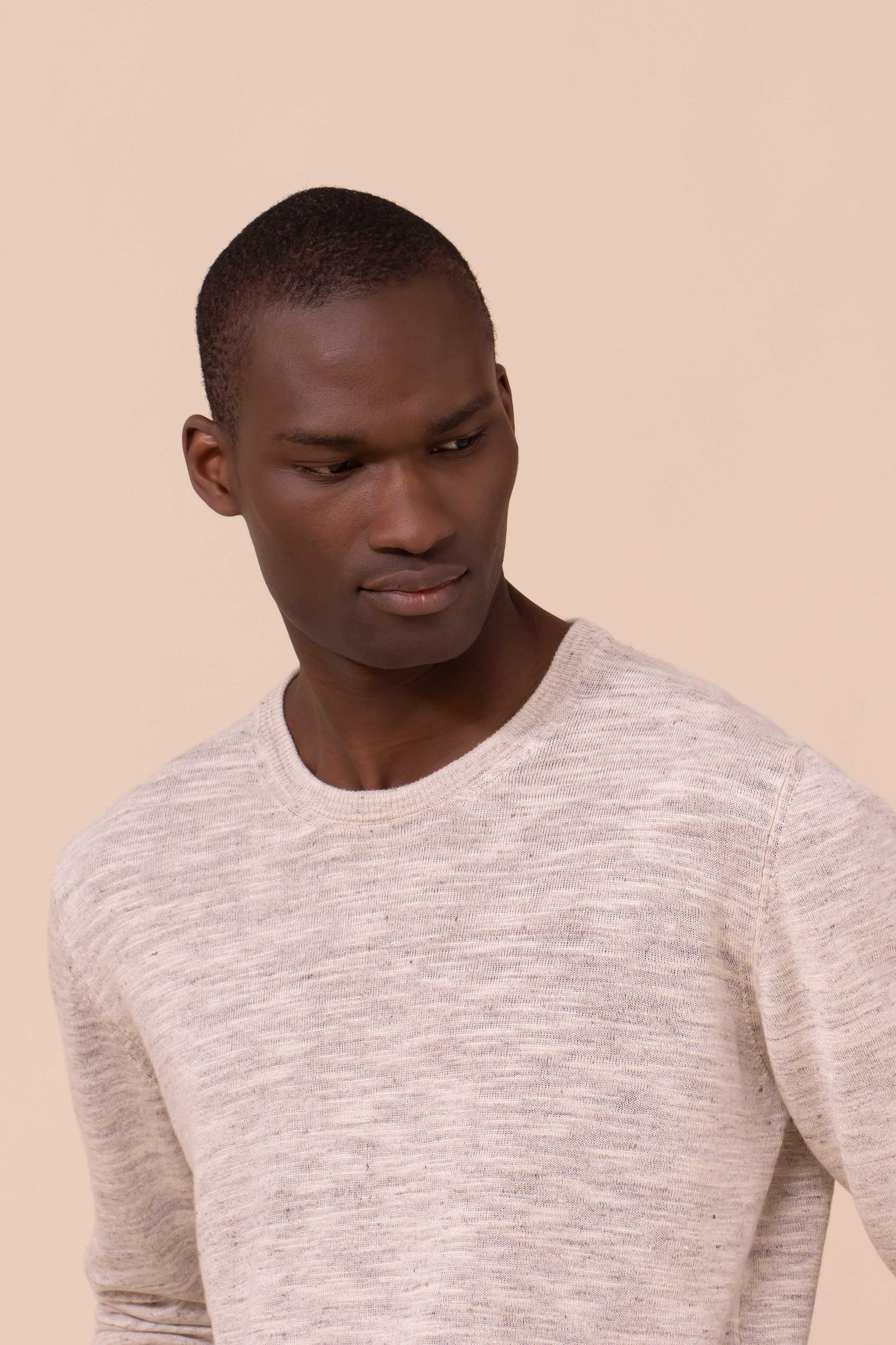 Argentina Bretone Linen and Silk Crewneck - ICE