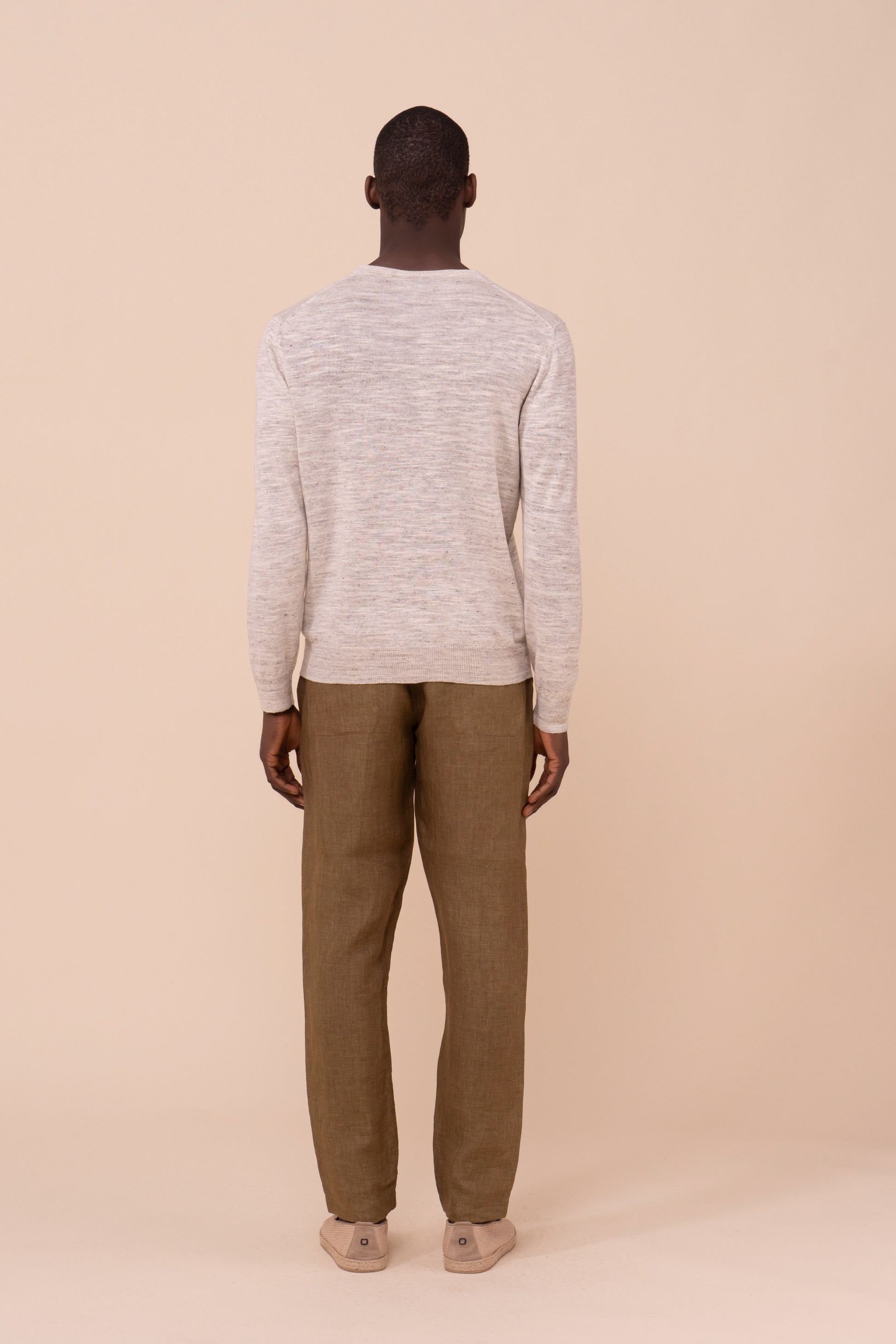 Argentina Bretone Linen and Silk Crewneck - ICE