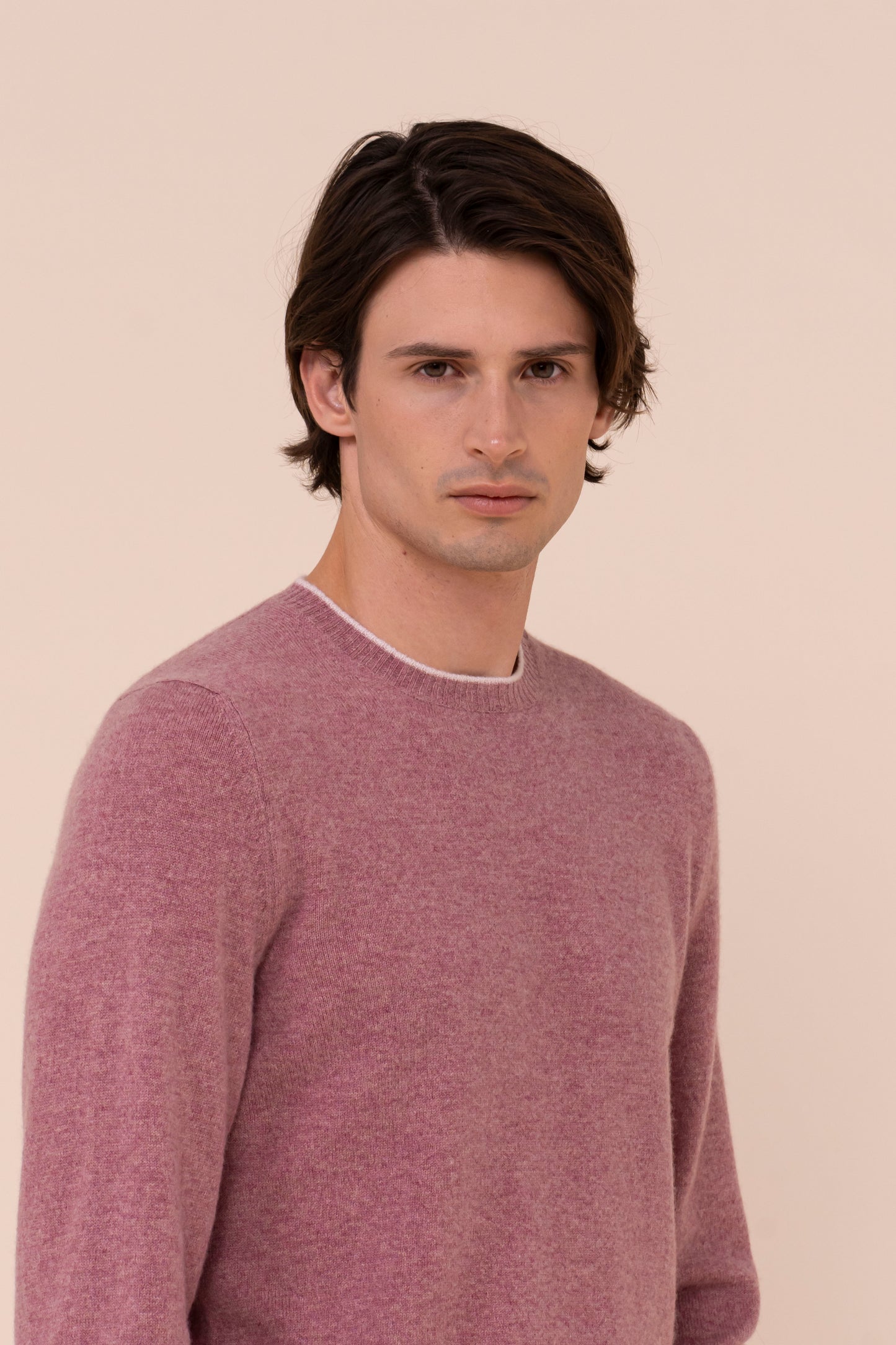 Argentina Persia Cashmere Spring Crewneck - Bicolor - RASPBERRYMELANGE