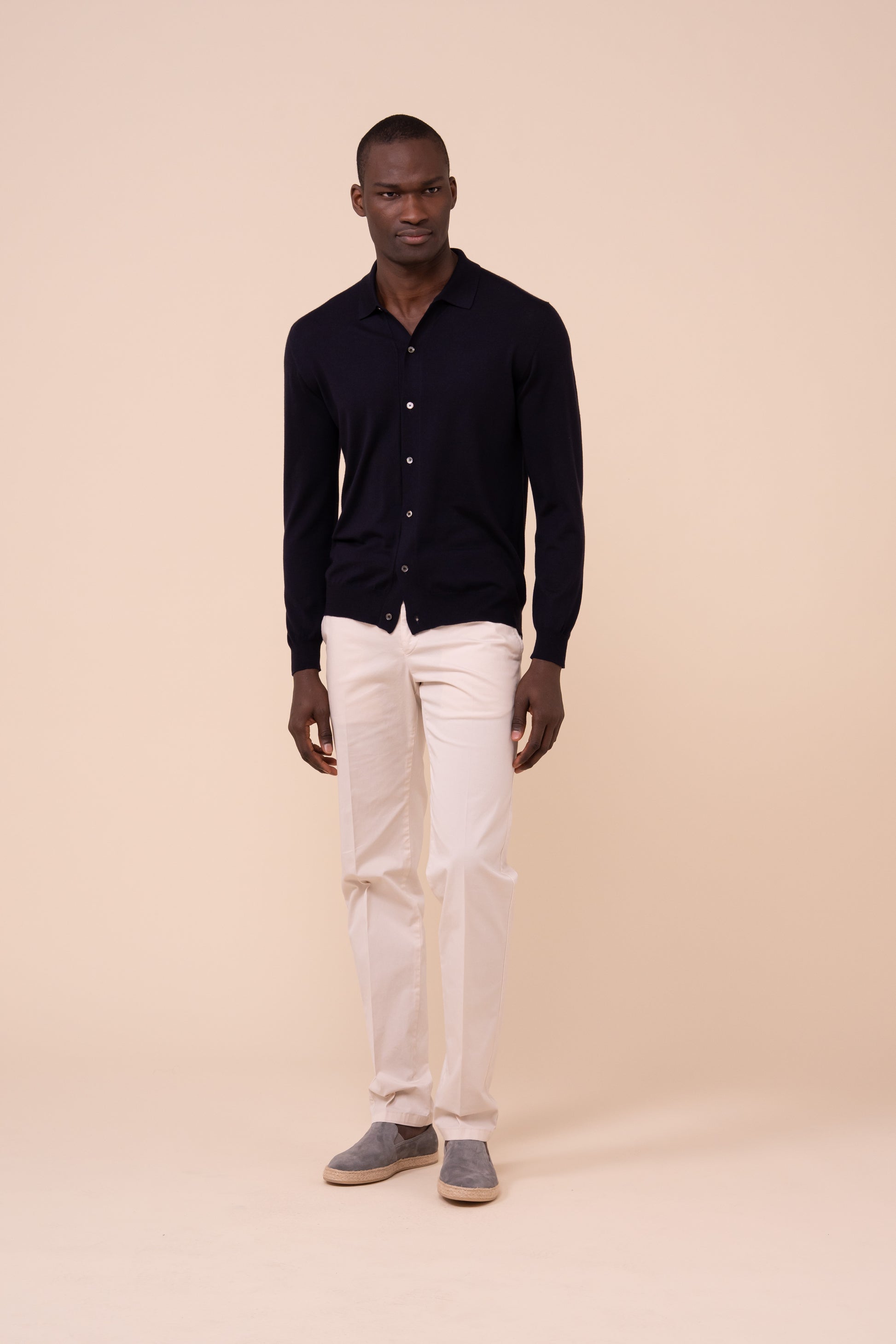 Camicia in maglia in lana 140 - MIDNIGHTBLUE